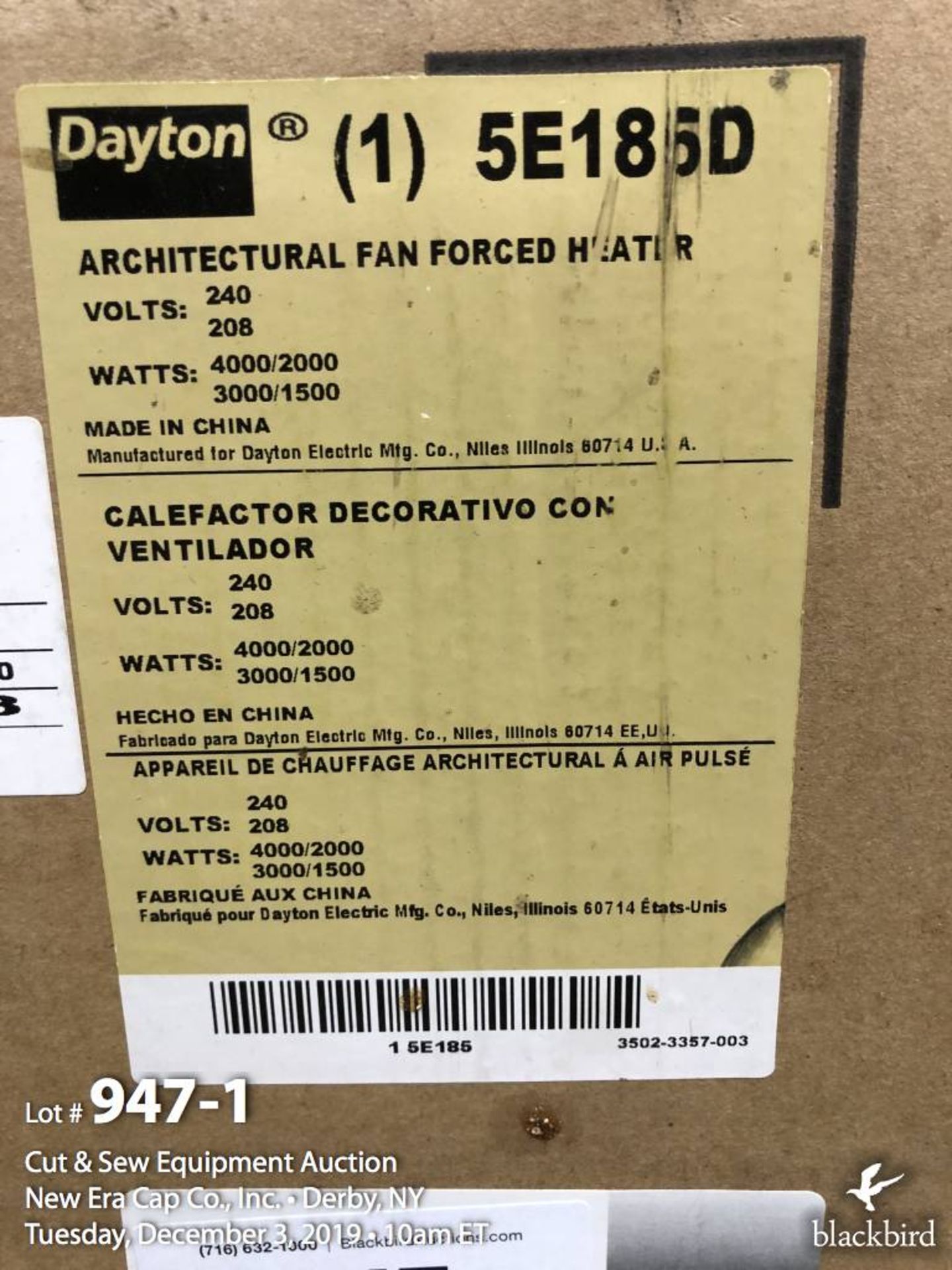 Lot of fan props, and Dayton 5E186D fan forced heater