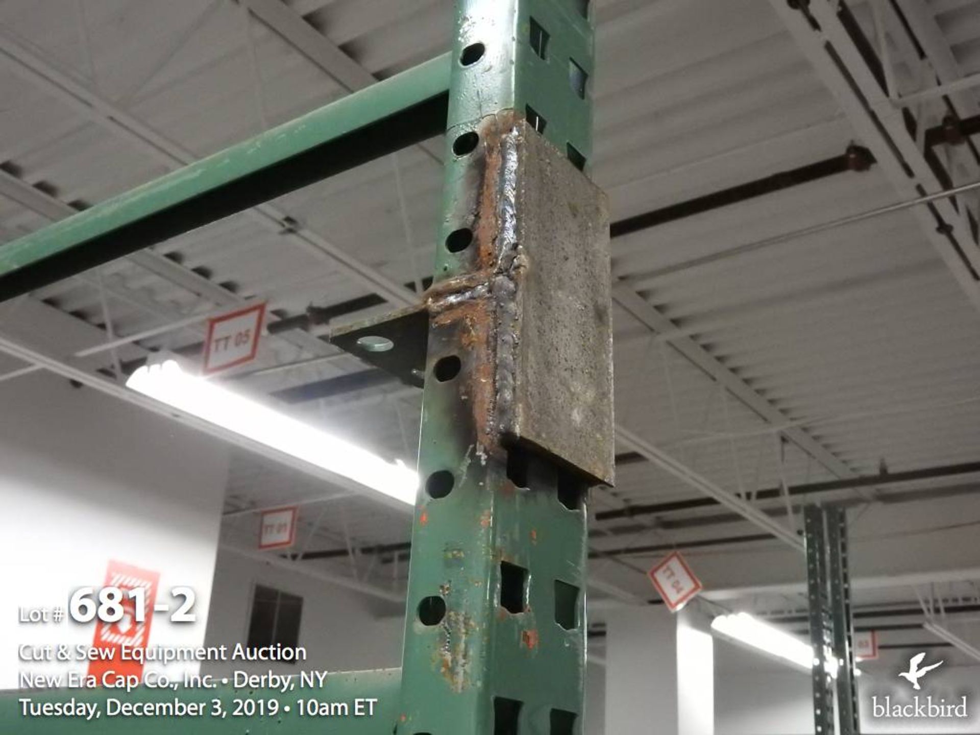 12 Sections pallet racking, 11' x 42" x 10' with wire shelves, bid per section - 12x the money - Image 2 of 2