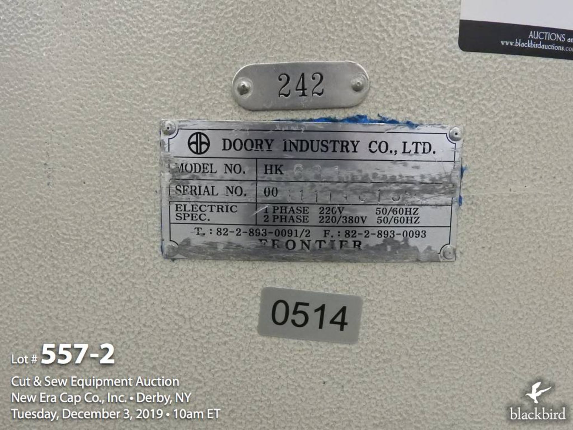 Doory HK-601 Cap / hat rotary dryer, multi-blower with 12 drying stations - Image 2 of 2