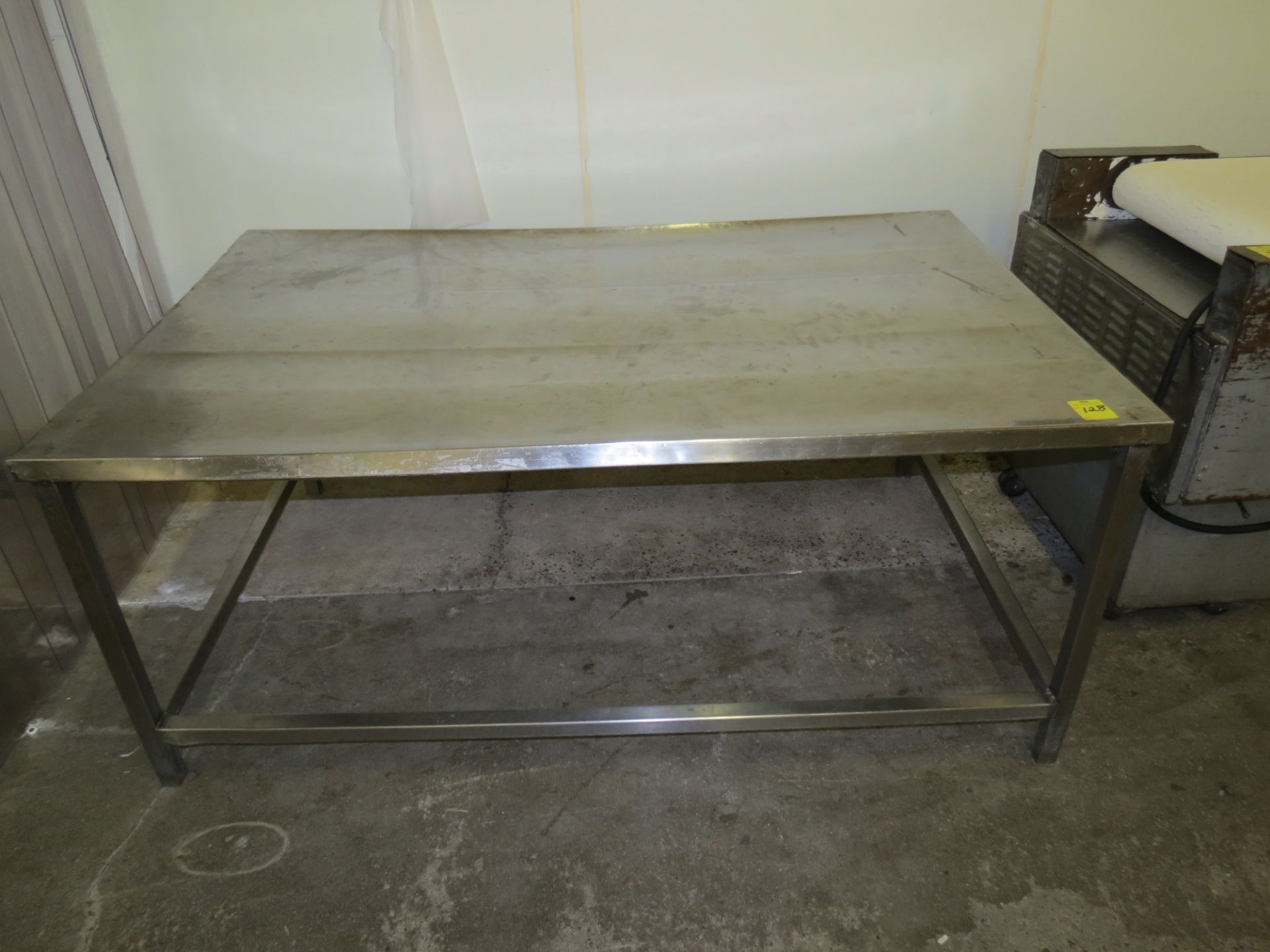 STAINLESS STEEL TABLE WITH 45" X 70" BELT