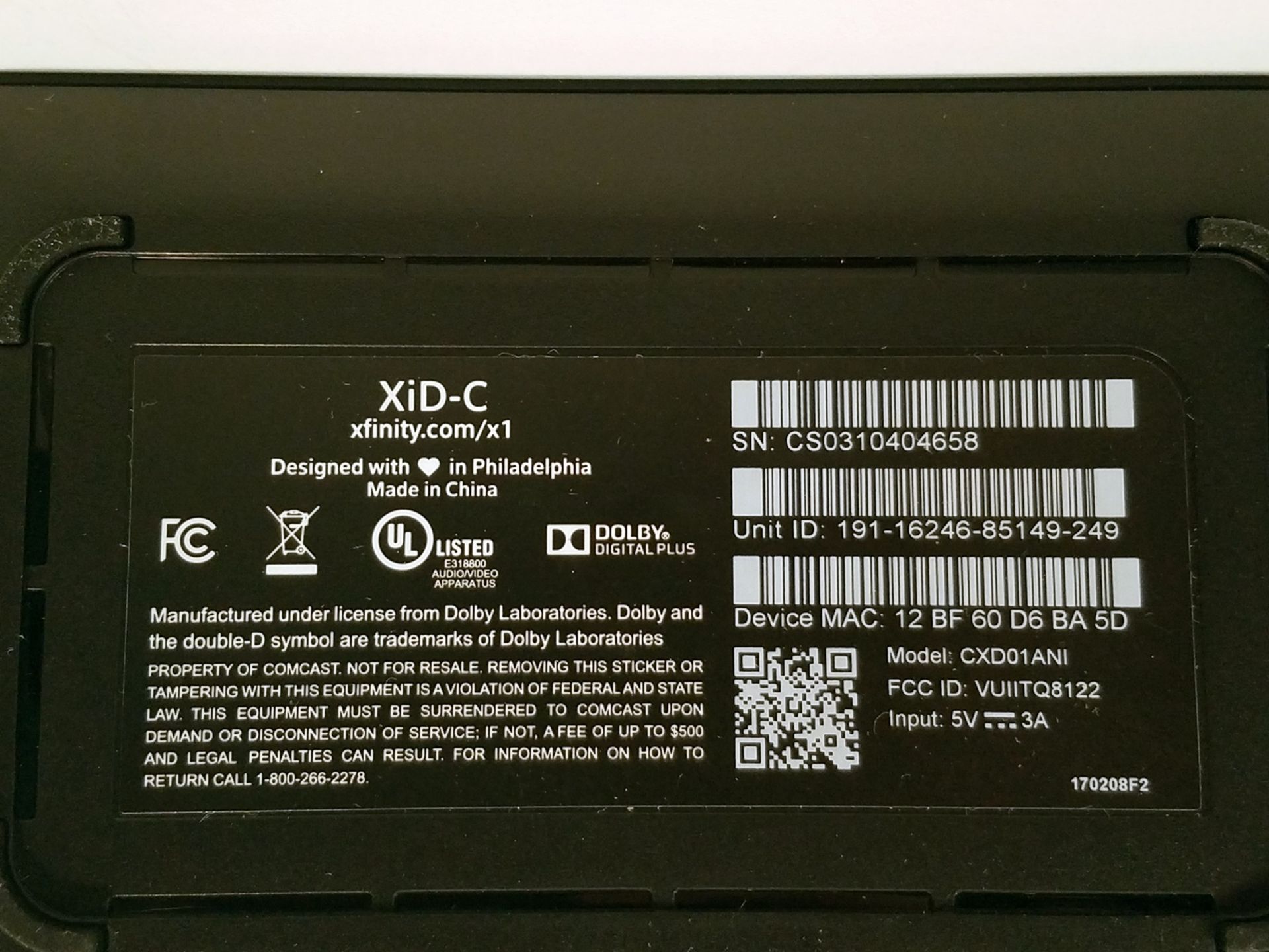 Xfinity/Comcast XiD-C Set-Top Box System - Image 4 of 5