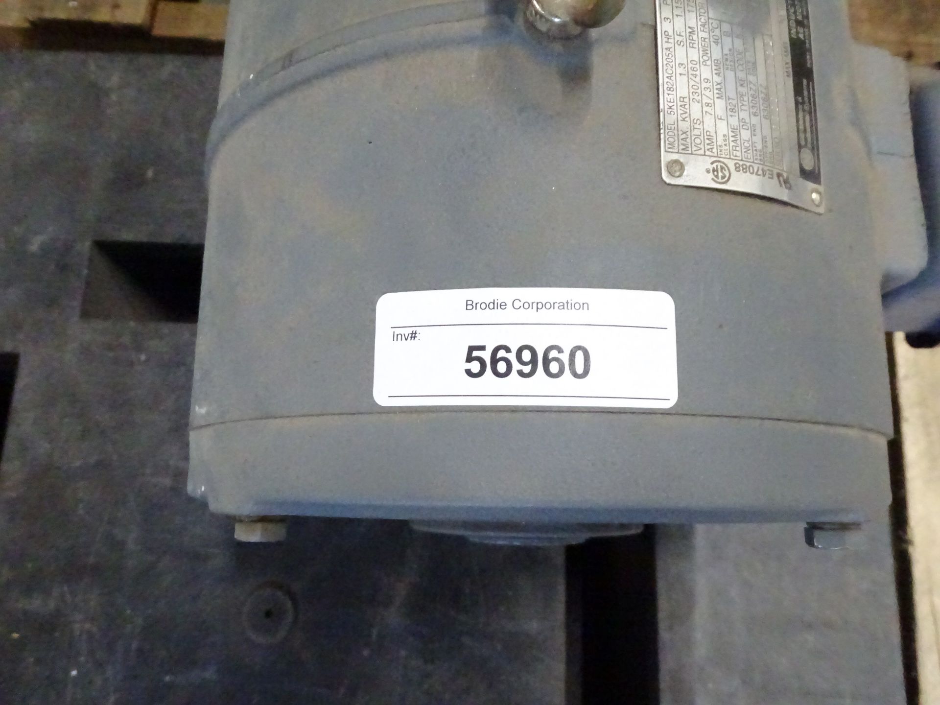 CSA MODEL 5KE182AC205A 3-HP 3-PHASE ELECTRIC MOTOR - Image 3 of 3