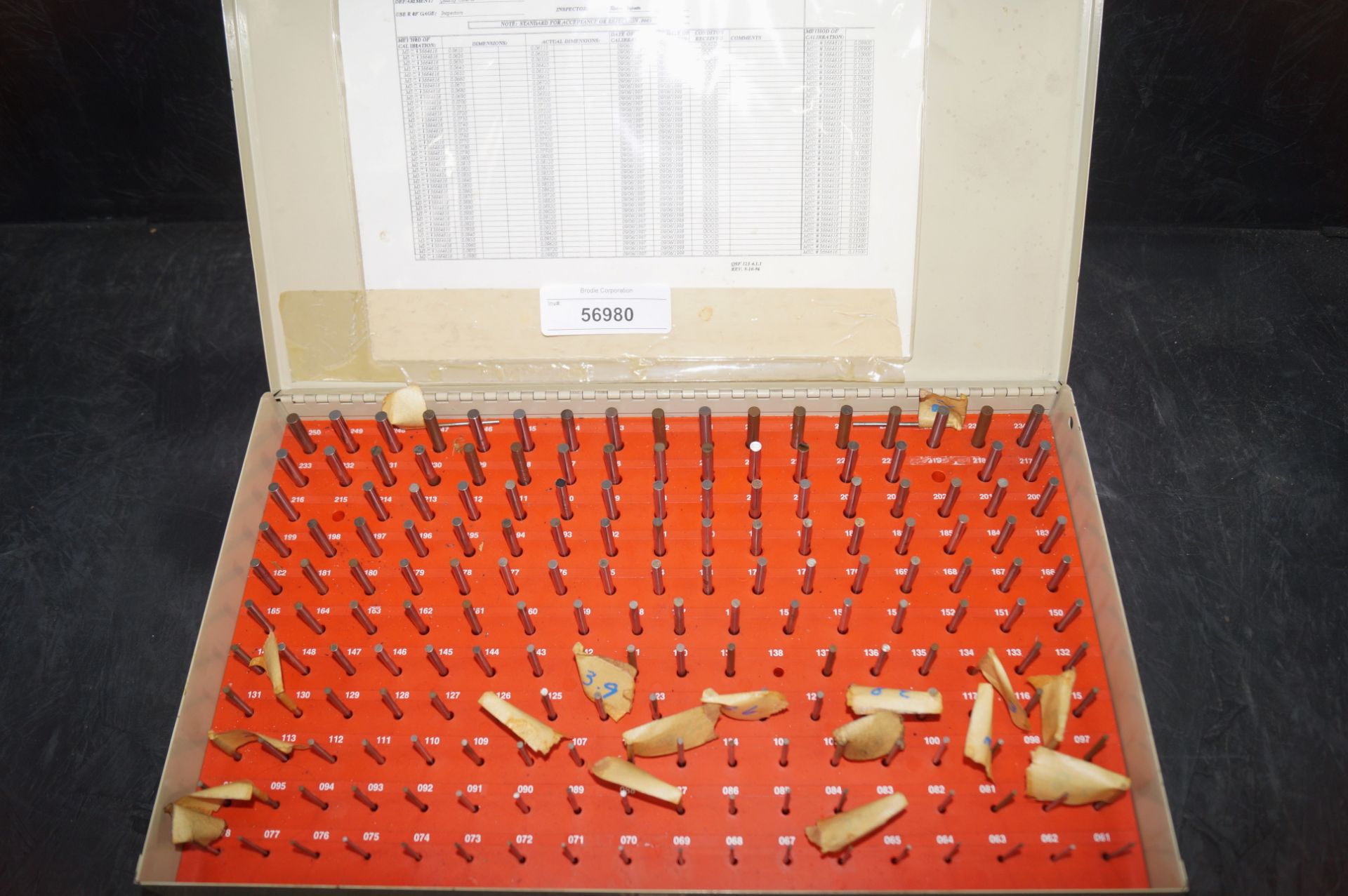 Vermont Pin Gage Set #1 Series B