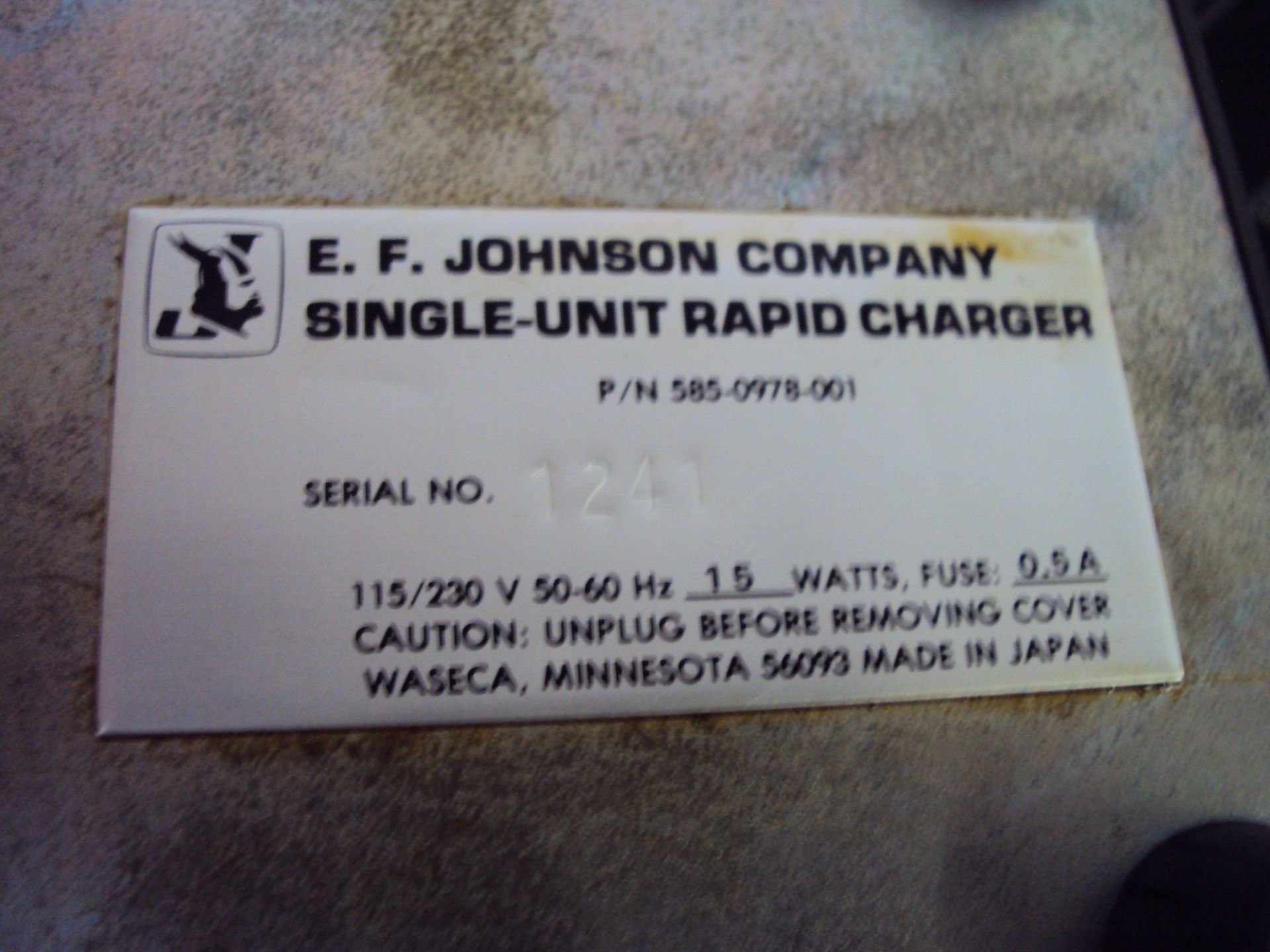 Atlas Copco & E.F. Johnson Battery Chargers - Image 5 of 5