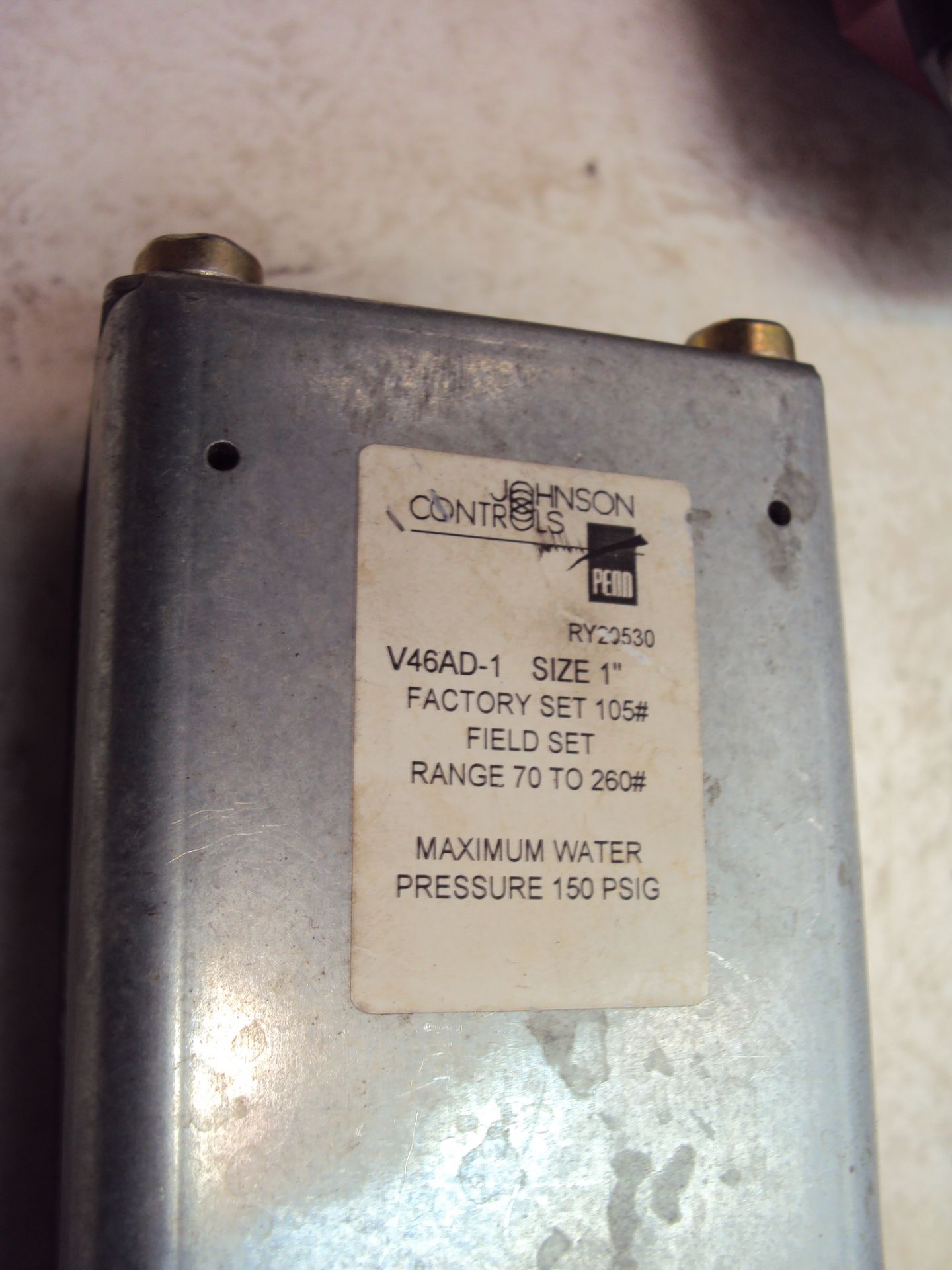 Watts PA-400M4 & Johnson Controls V46AD-1 - Image 5 of 5