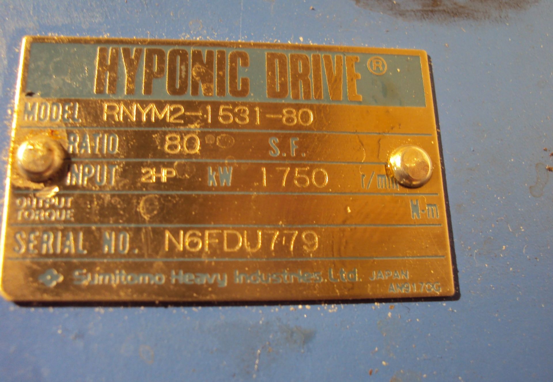 (2) Sumitomo RNYM2-1531-80 Hyponic Drive 80:1 Gearboxes - Image 3 of 4