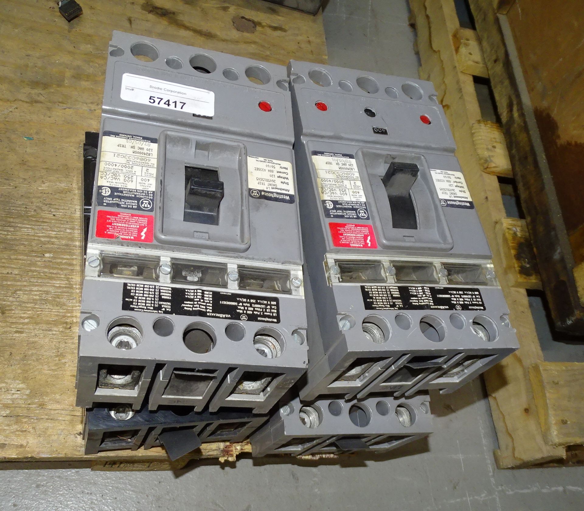 400amp Breaker Switches 600V Max Westinghouse