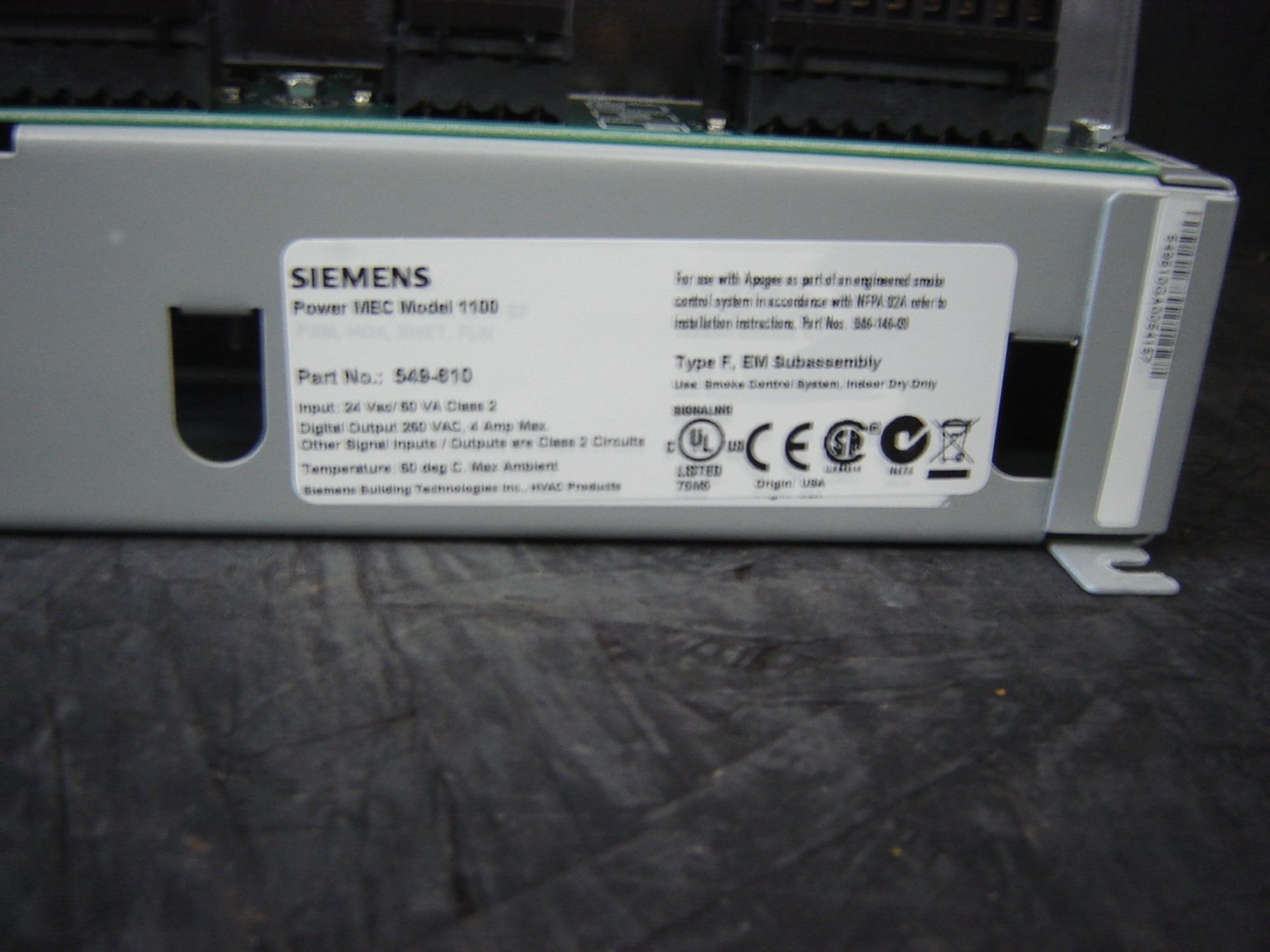 SIEMENS APOGEE AUTOMATION MODEL 1100, POWER MEC - Image 3 of 4