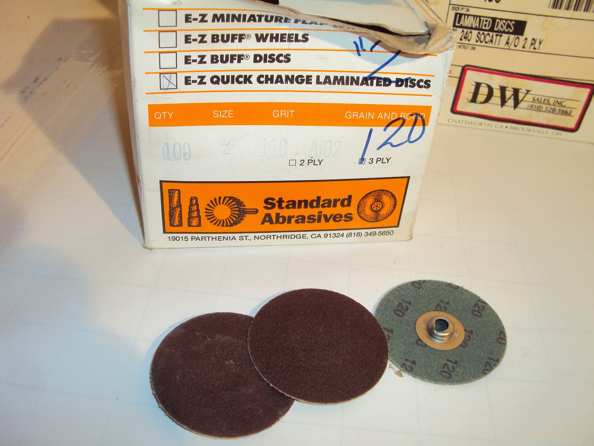 (600+) Standard Abrasive 2" 240, 120 & 80 Grit SOCATT A/O & Zircon Grinding Discs - Image 2 of 6