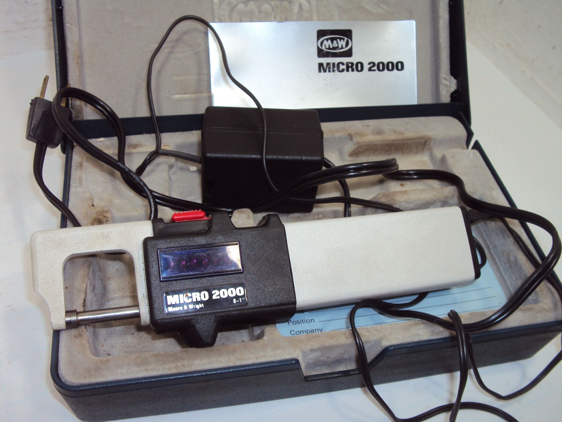 Micro M2001 1" Electronic Micrometer & Unk Digital Caliper - Image 2 of 5