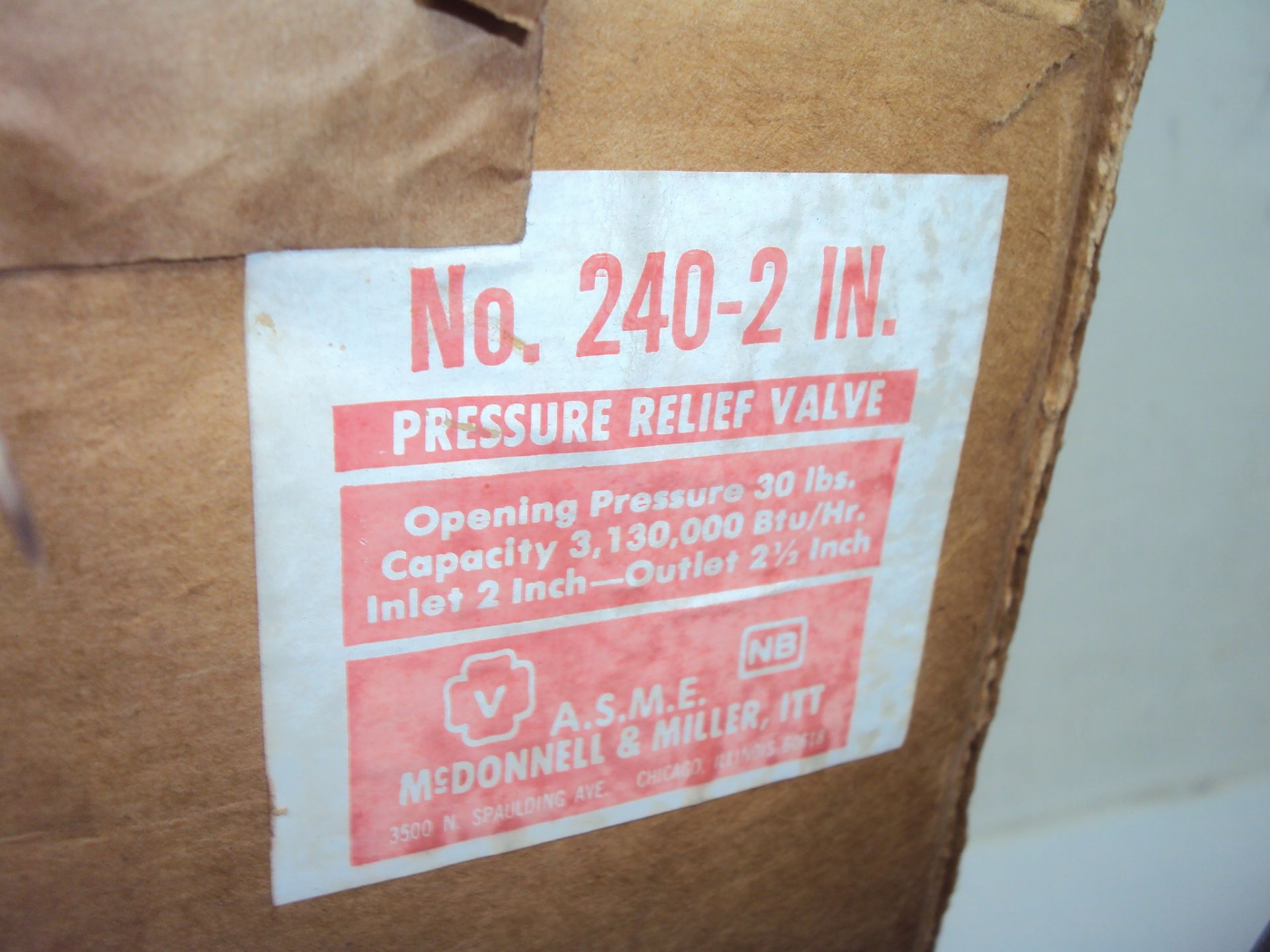 McDonell & Miller ITT 240-2 Pressure Relief Valve - Image 5 of 5