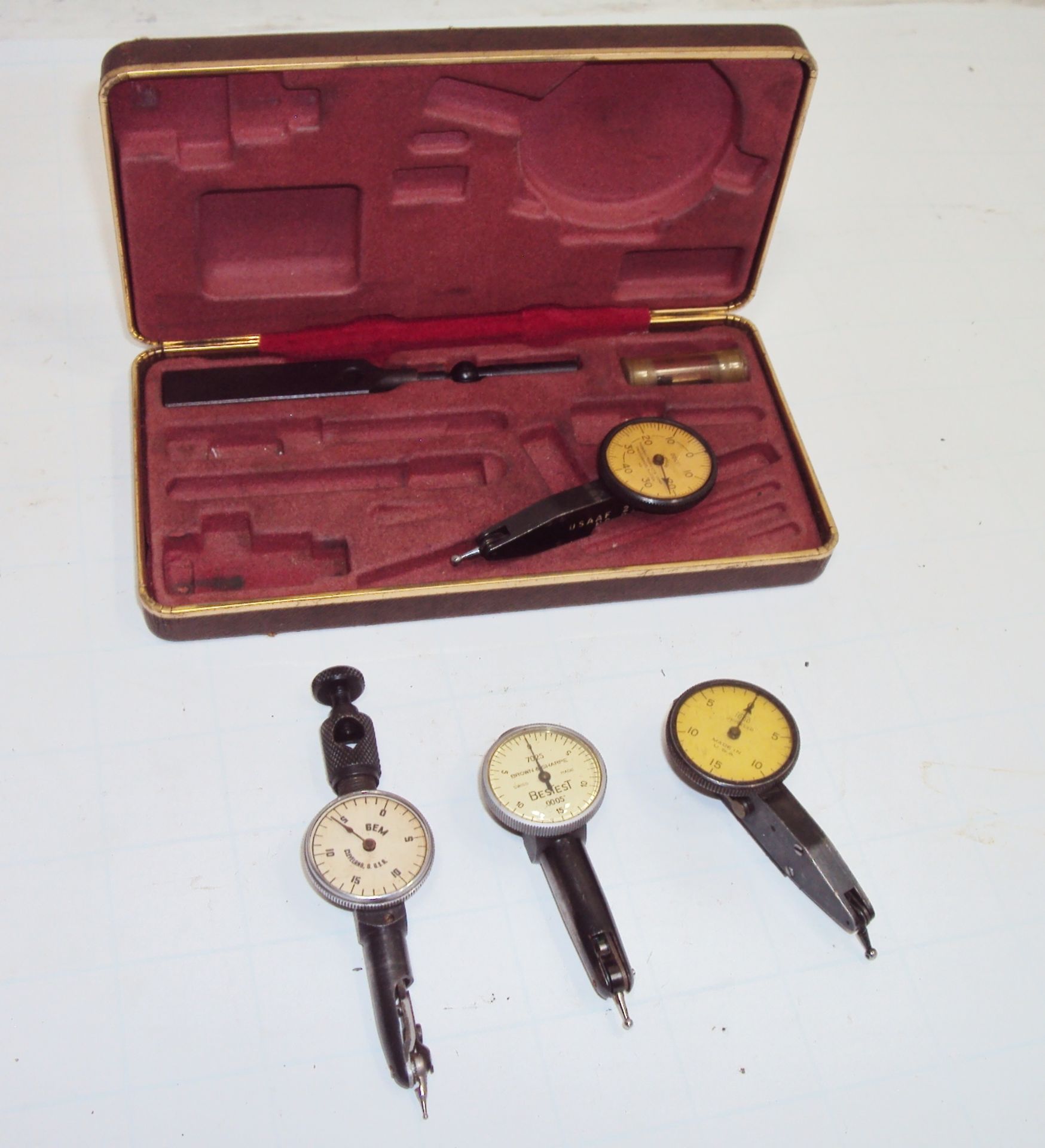 (4) Assorted Dial Indicators - Best Test, GEM, Federal