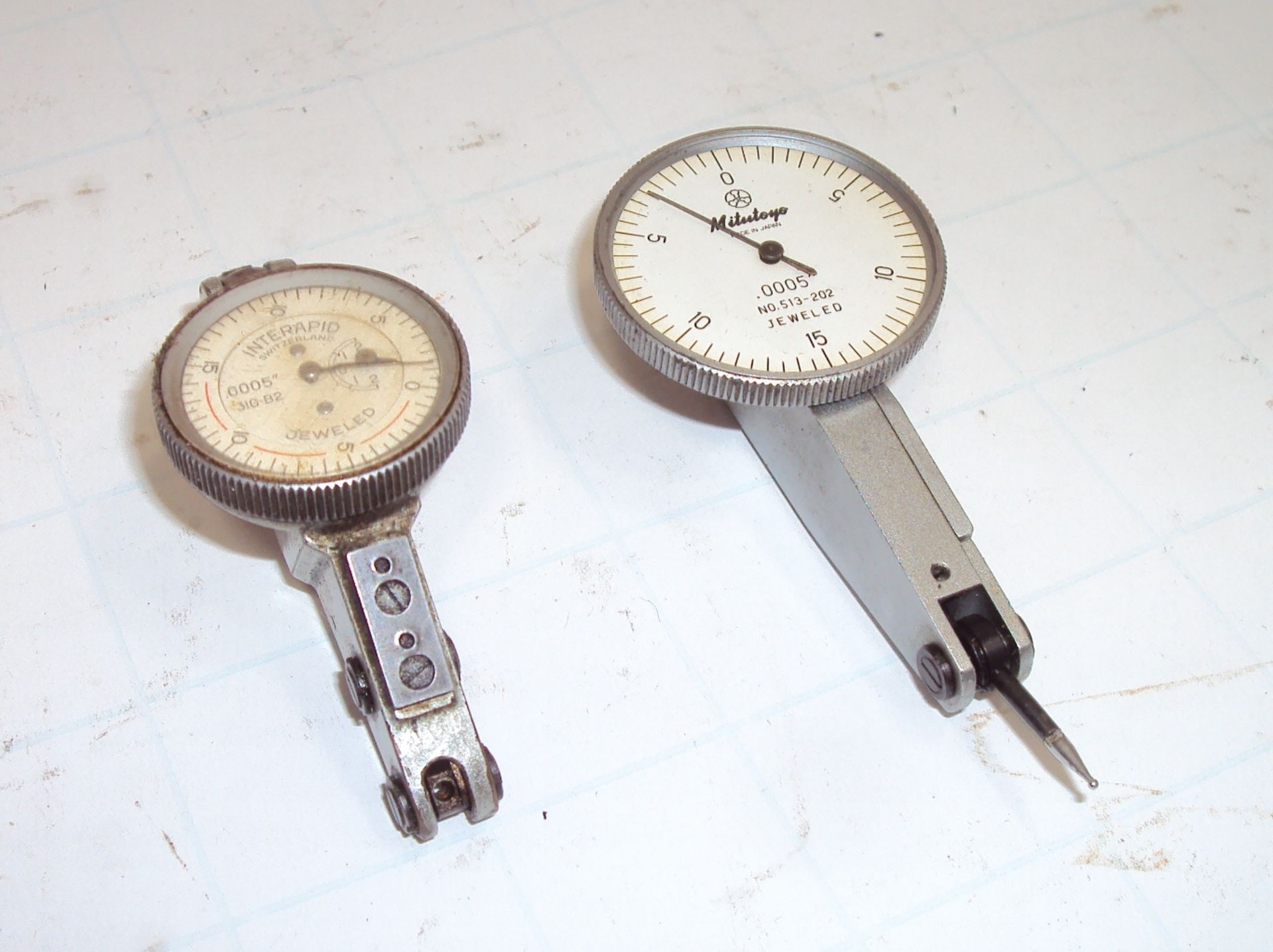 Interapid 310-B2 & Mitutoyo 513-202 Dial Indicators