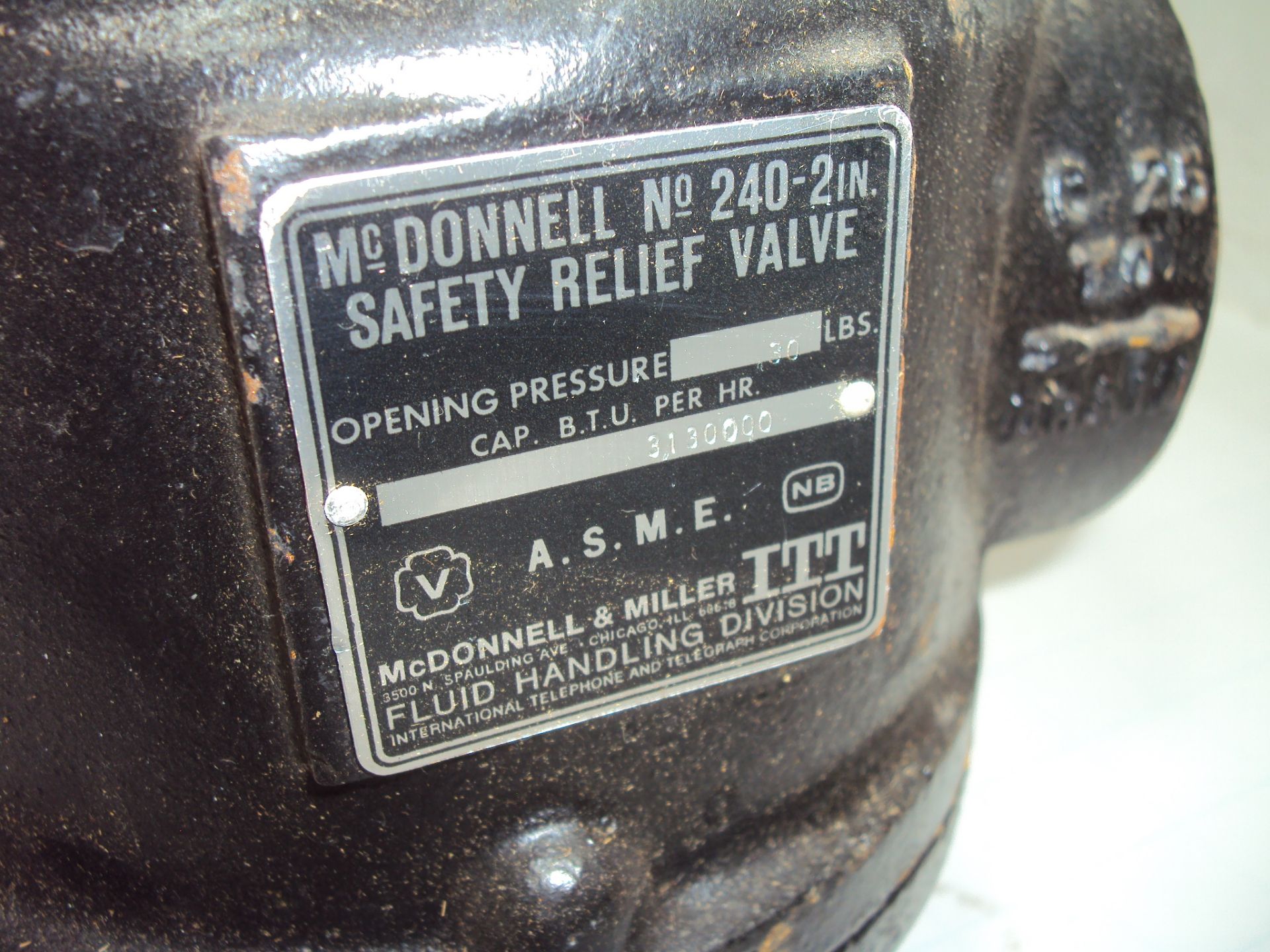 McDonell & Miller ITT 240-2 Pressure Relief Valve - Image 4 of 5