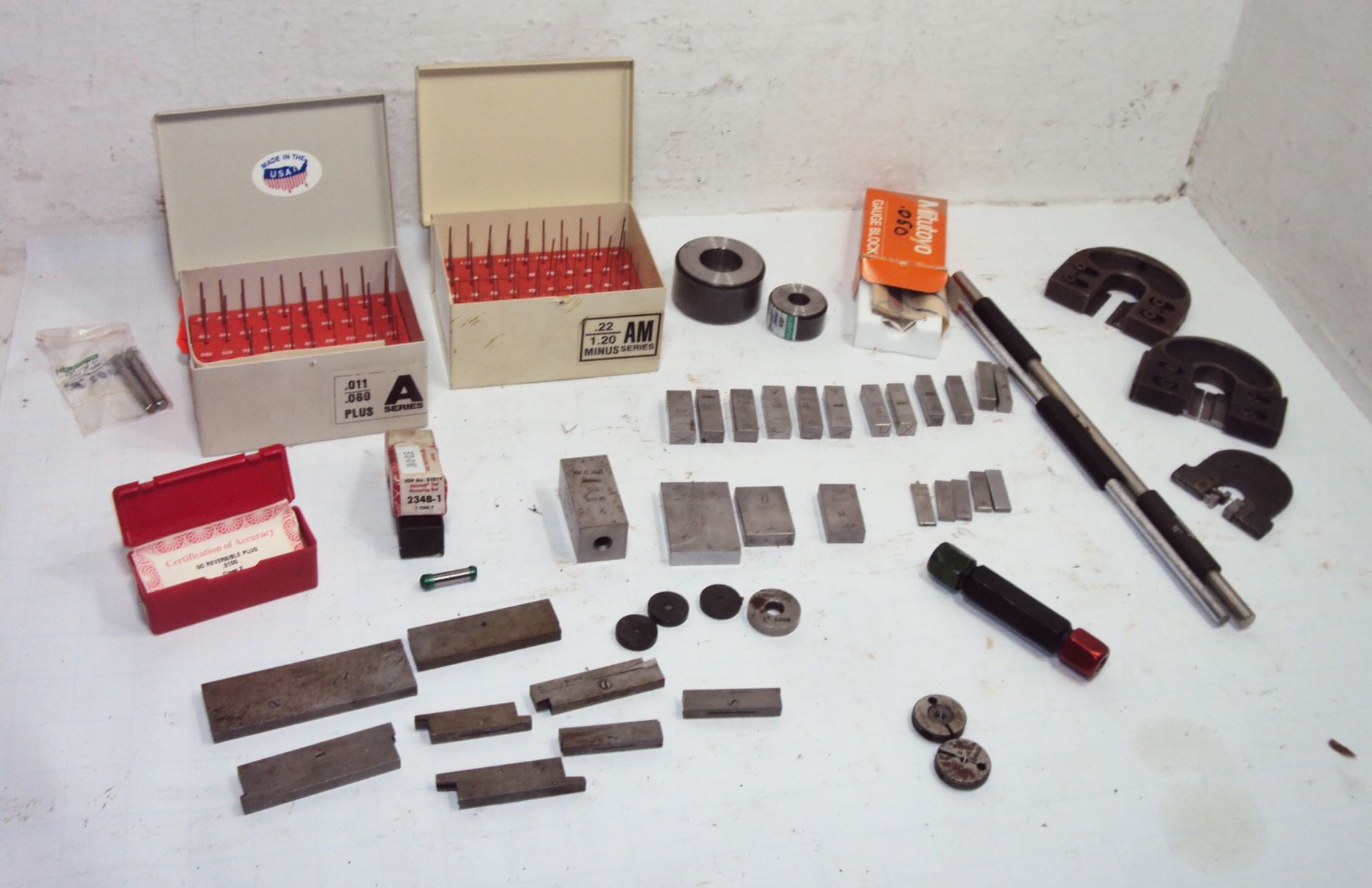 Gage Pin Sets, Gage Blocks, Setting Ring, End Rods & Thread Gages