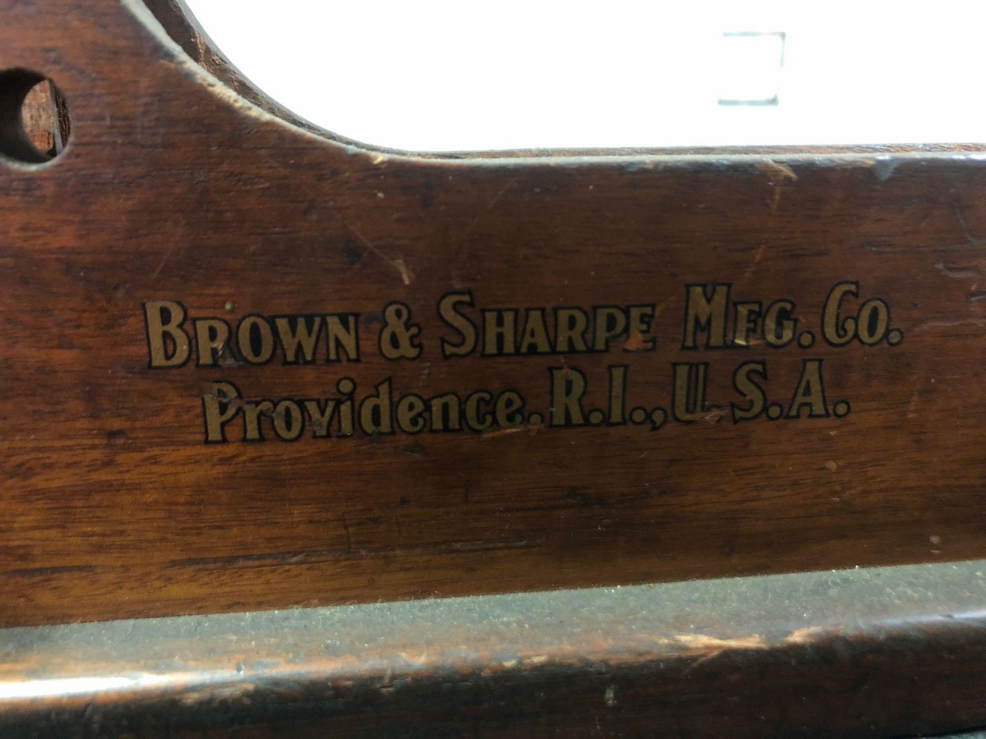 Vintage Brown and Sharpe 20.5 in T Square w-Wooden Storage Case #540 - Image 2 of 3