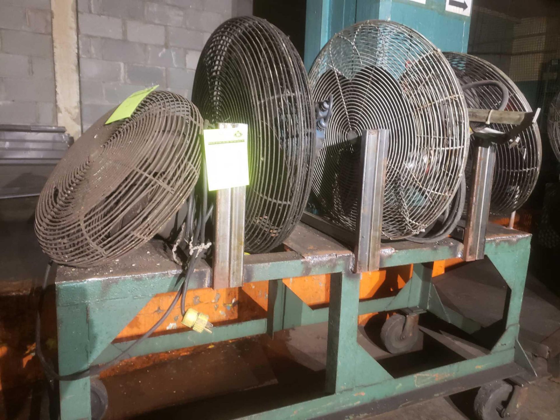 Lot of 4 Wall Mounted Shop Fans