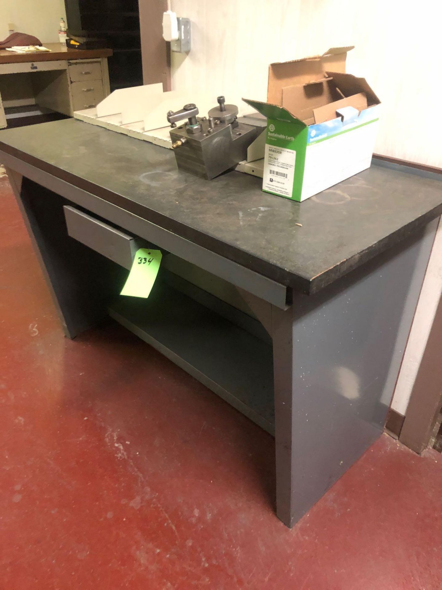 Vintage steel and granite testing bench - Image 2 of 2