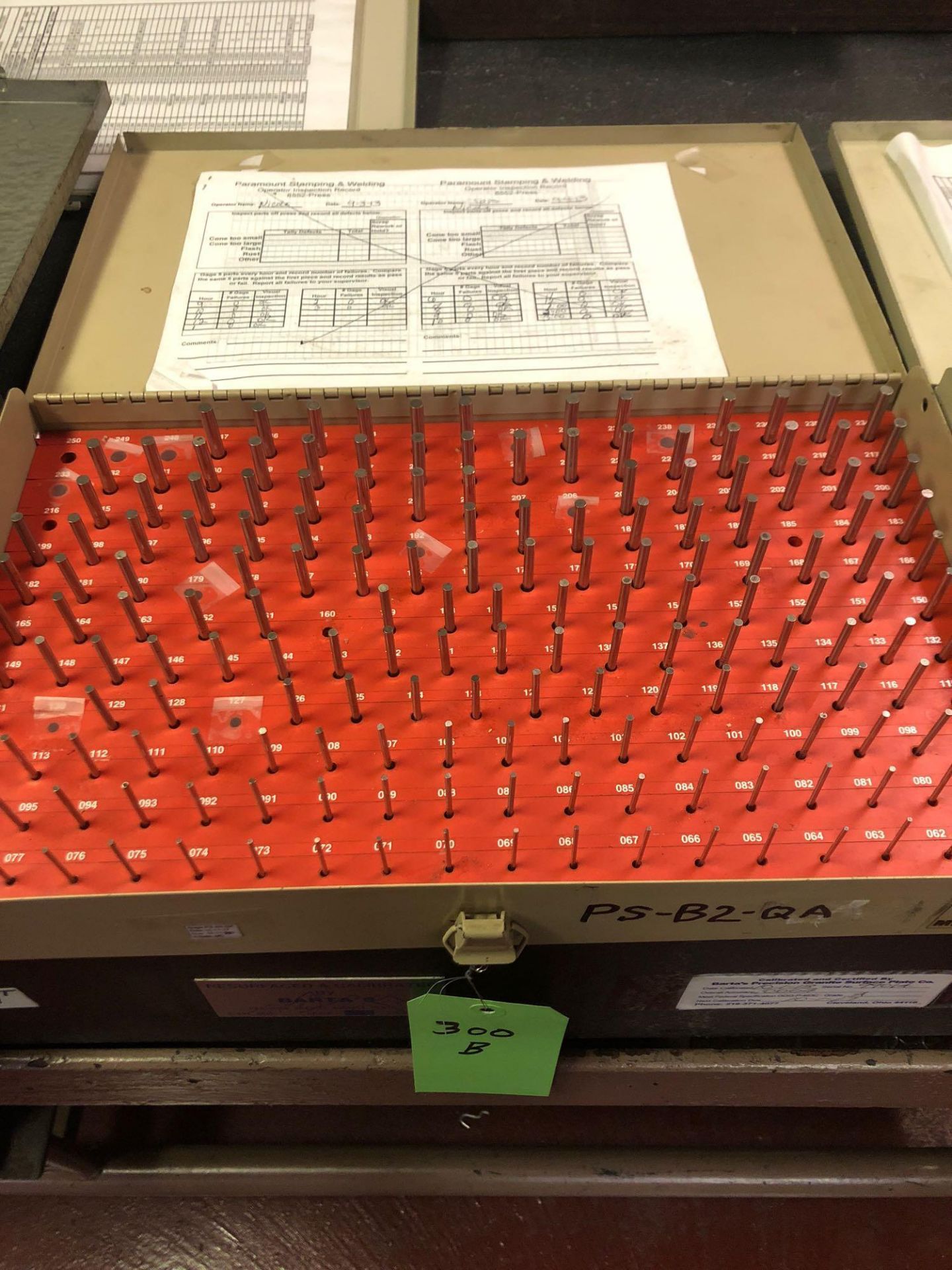 Vermont Pin Gage Set B Series .061-.250