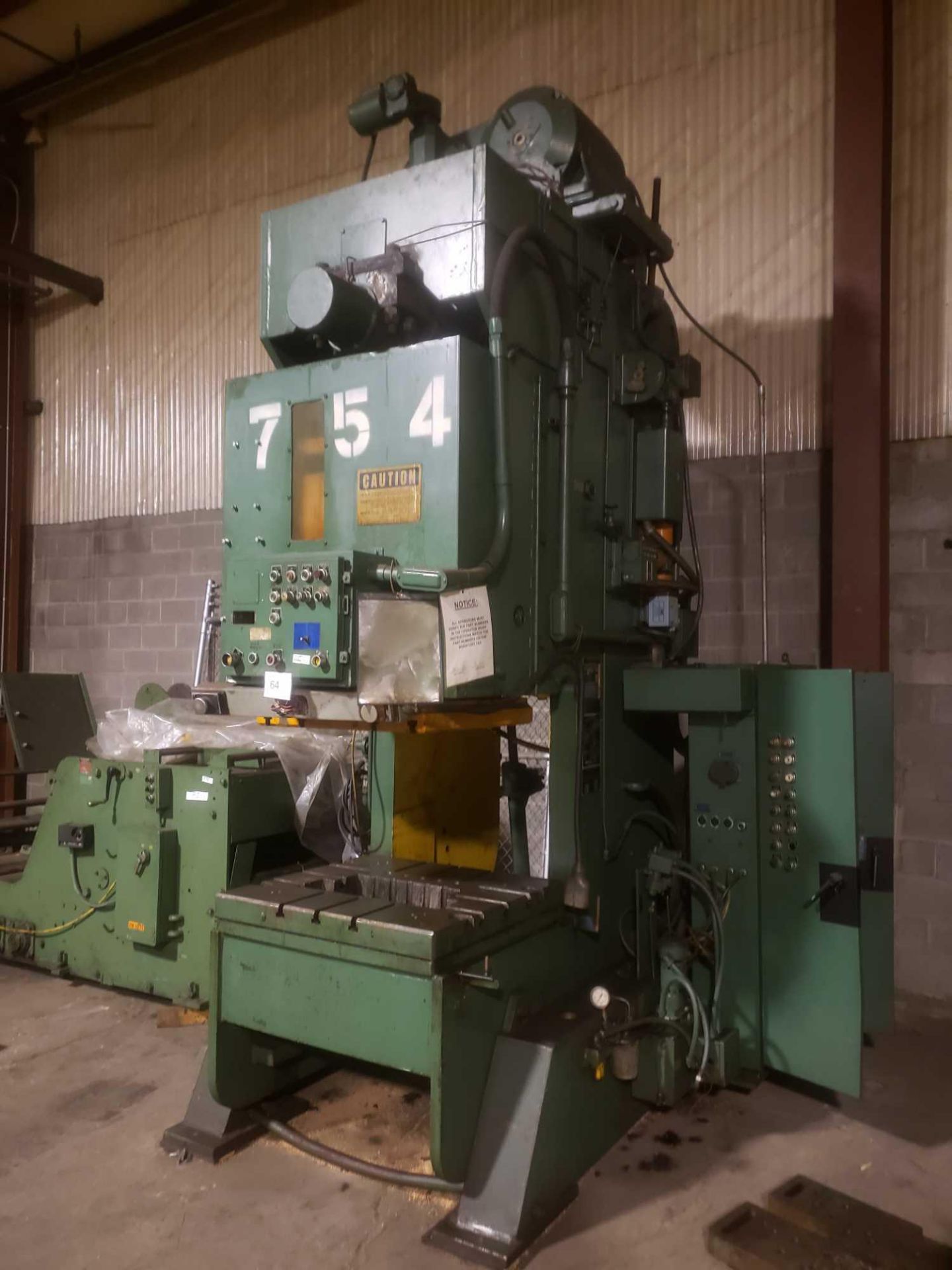Wean United 75 ton industrial press
