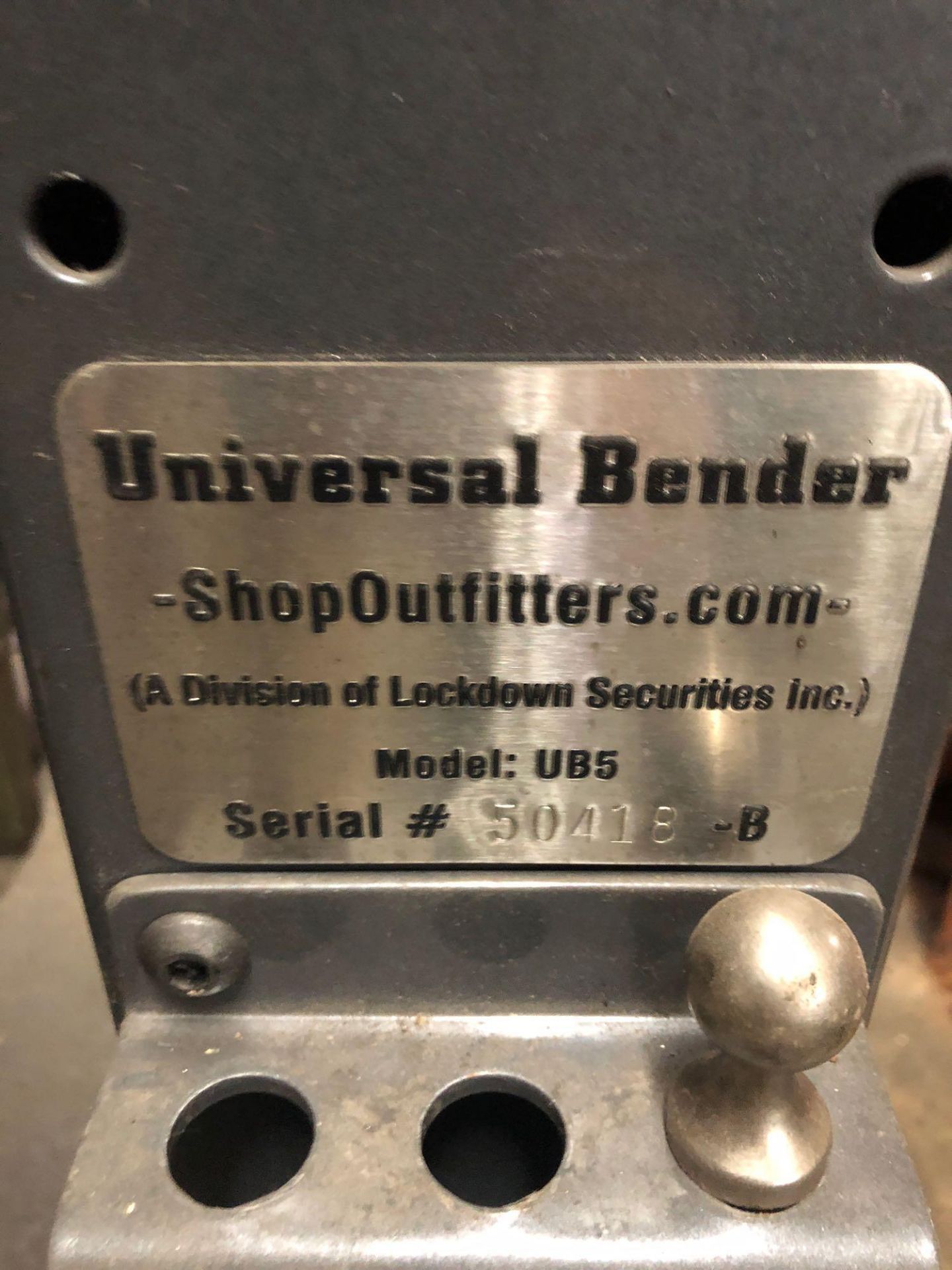 Shop Outfitters Universal Bender #UB-5 - Image 2 of 3