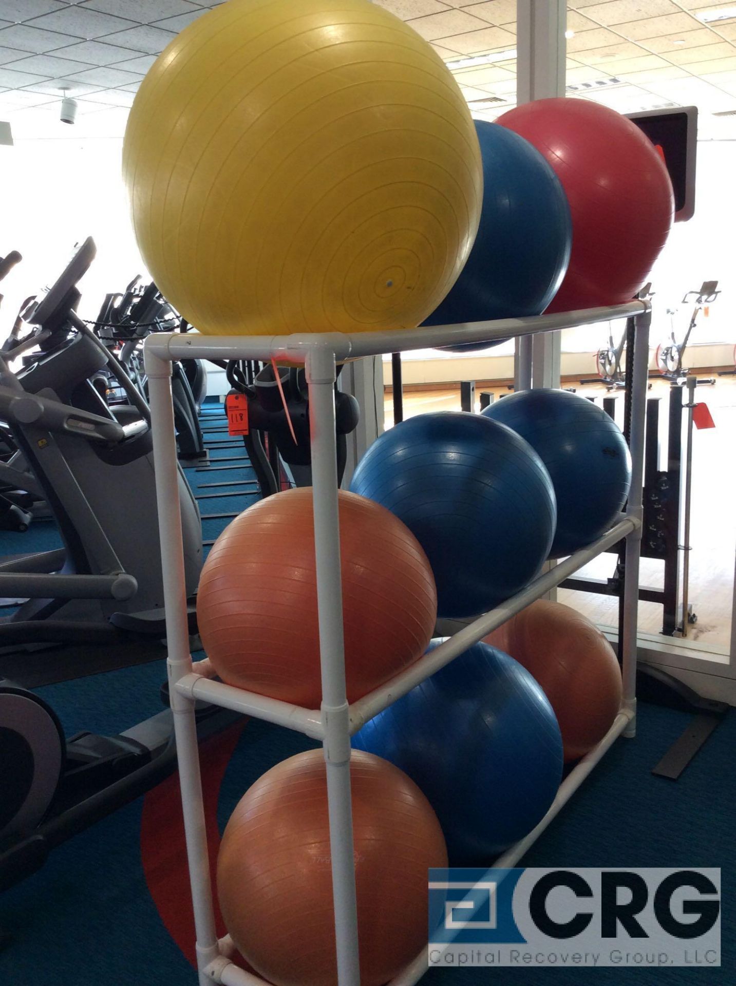 Lot of Assorted Exercise Equipment Including: Mats, Step Platforms, Dumbbells, Medicine Balls, Rope, - Image 7 of 7