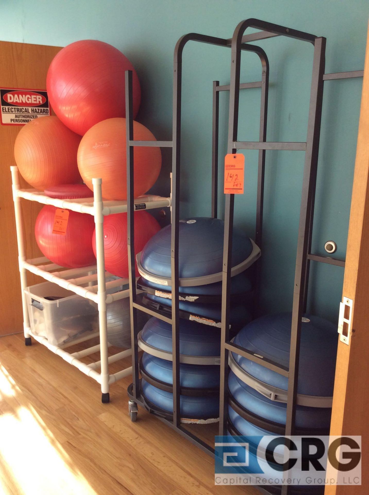 Lot of Assorted Exercise Equipment Including: Mats, Step Platforms, Dumbbells, Medicine Balls, Rope, - Image 3 of 7