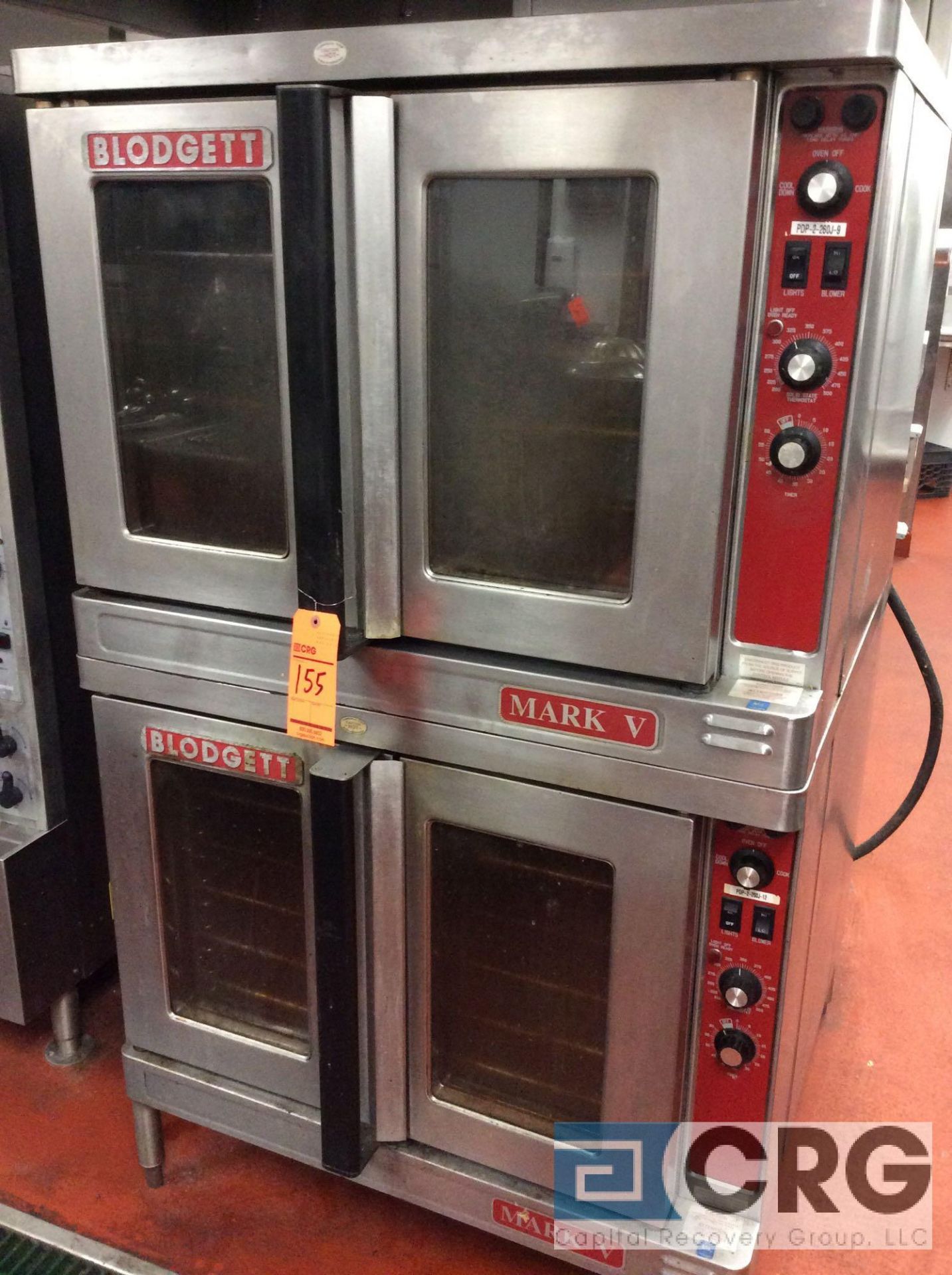 Blodgett over/under, 2 compartment electric convection oven, 208V, 3PH, 22 kw, m/n MARKV (kitchen)