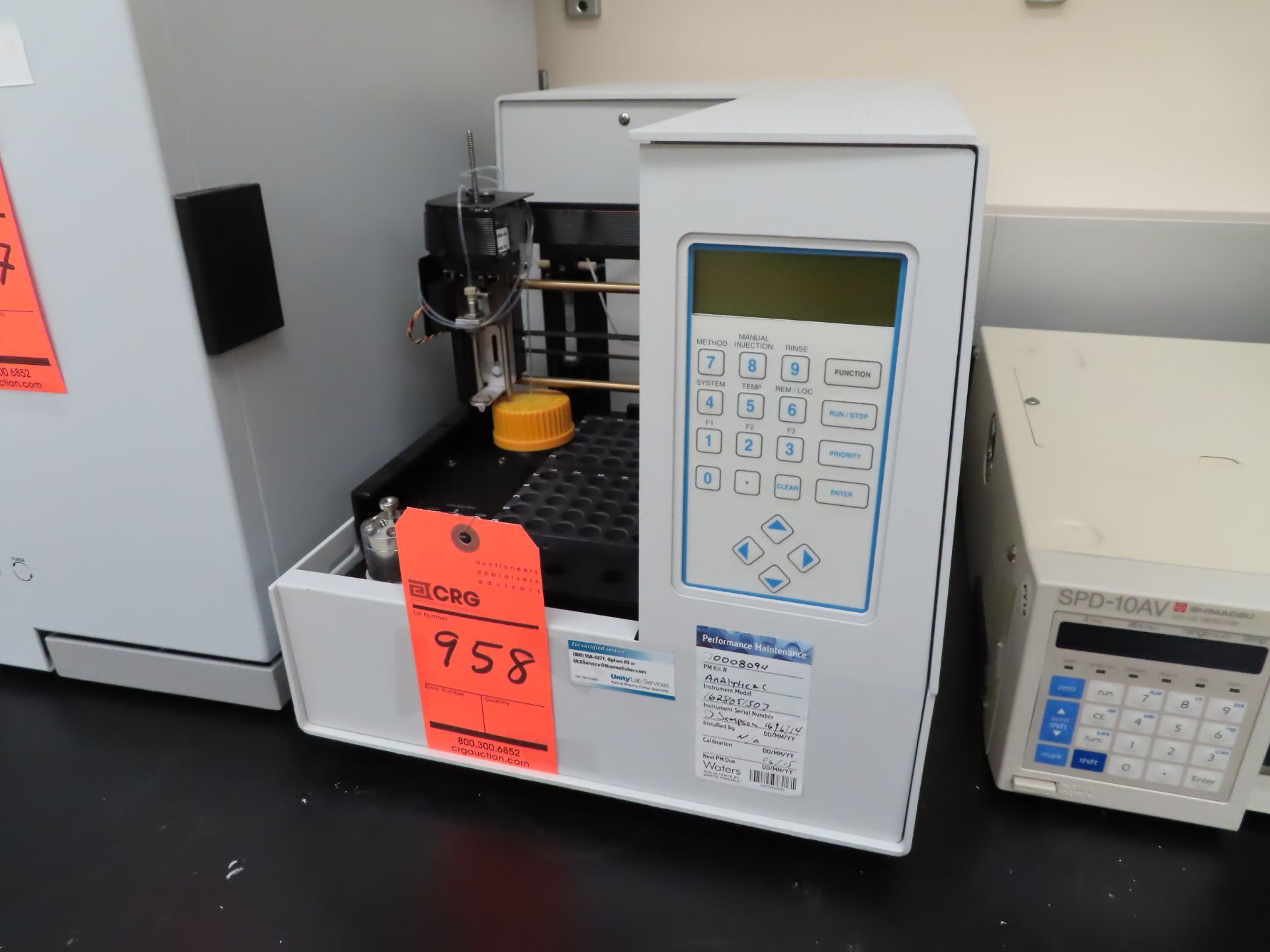 Waters Analytical liquid handler (2014), located in D wing, 3rd floor, room 33