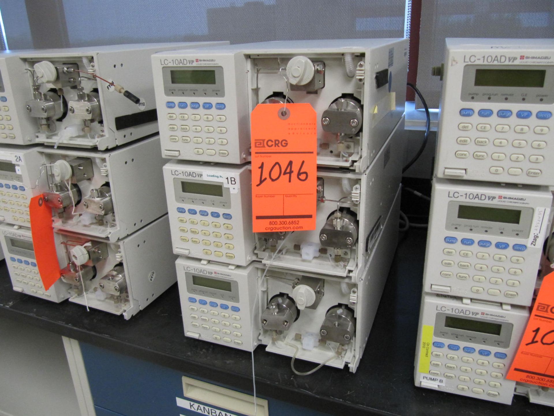Lot of (3) Shimadzu LC-10AS VP liquid chromatograph pumps, located in building 5, 5th floor, room