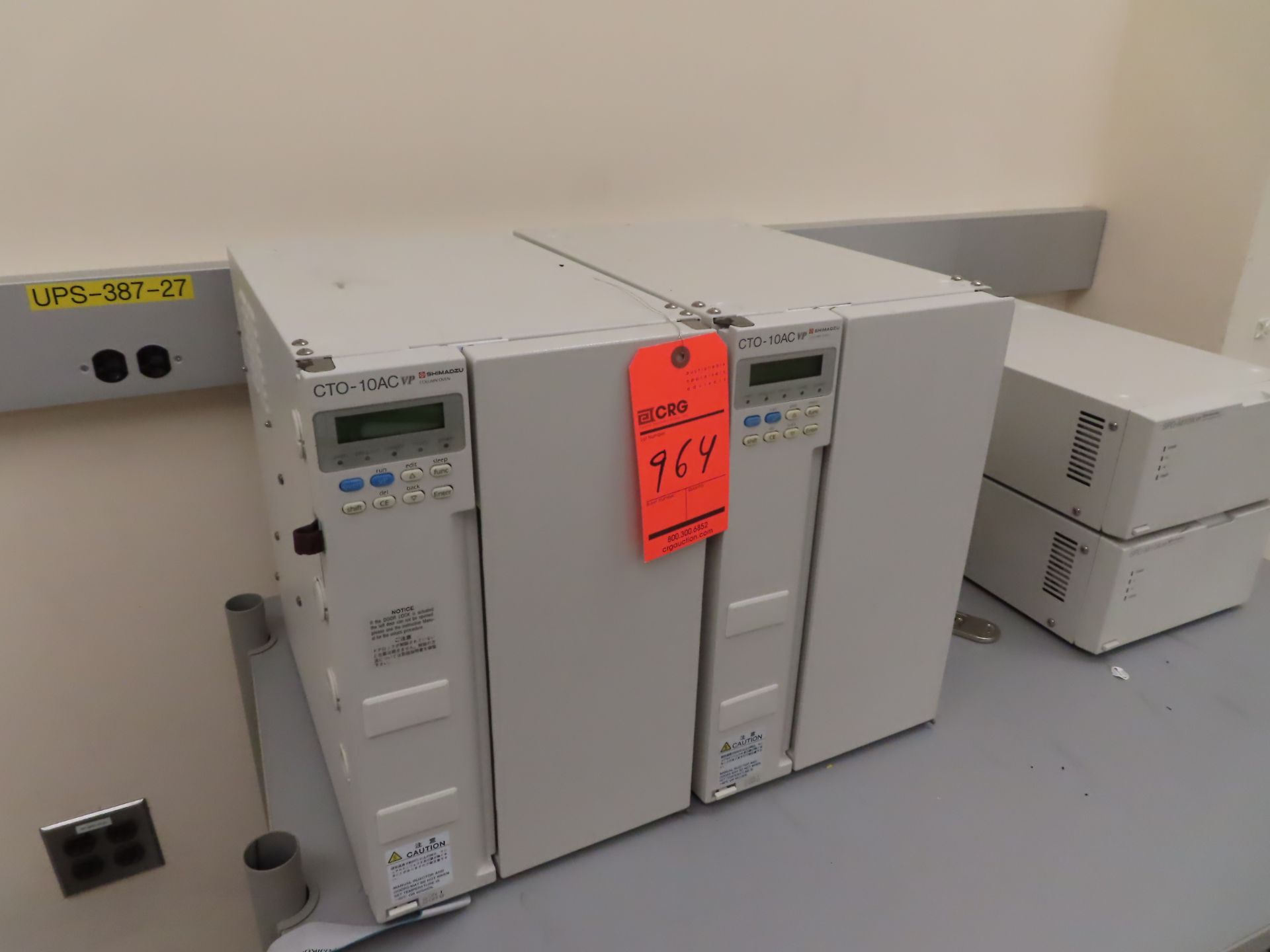 Lot of (2) Shimadzu CTO-10AC column ovens, located in D wing, 3rd floor, room 33