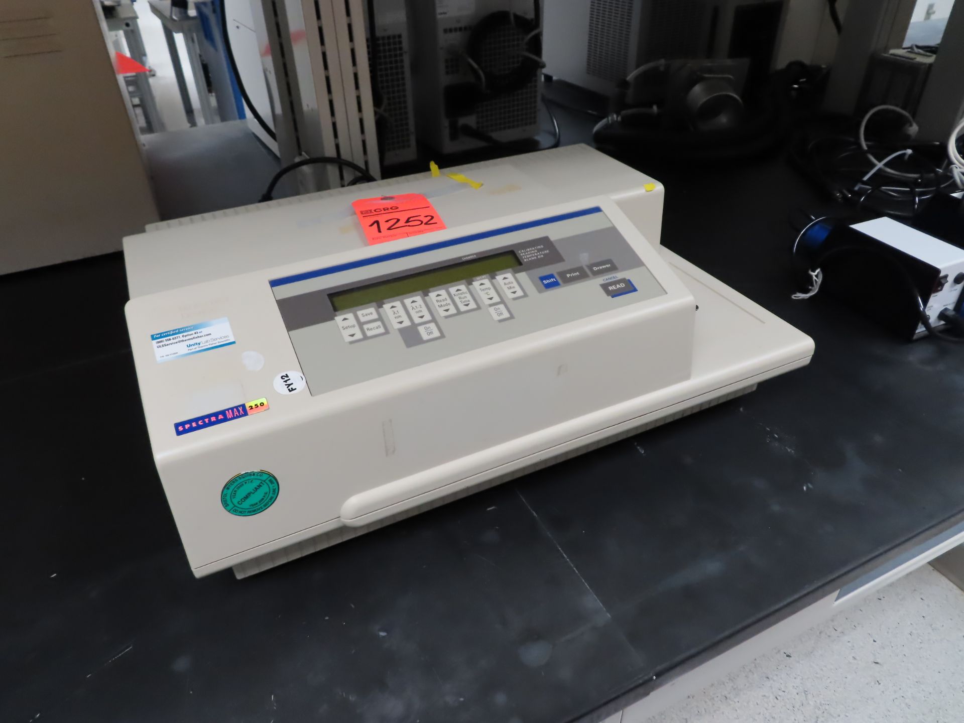 Molecular Devices Spectra Max 250 microplate reader, located in building 5, 4th floor, room F485