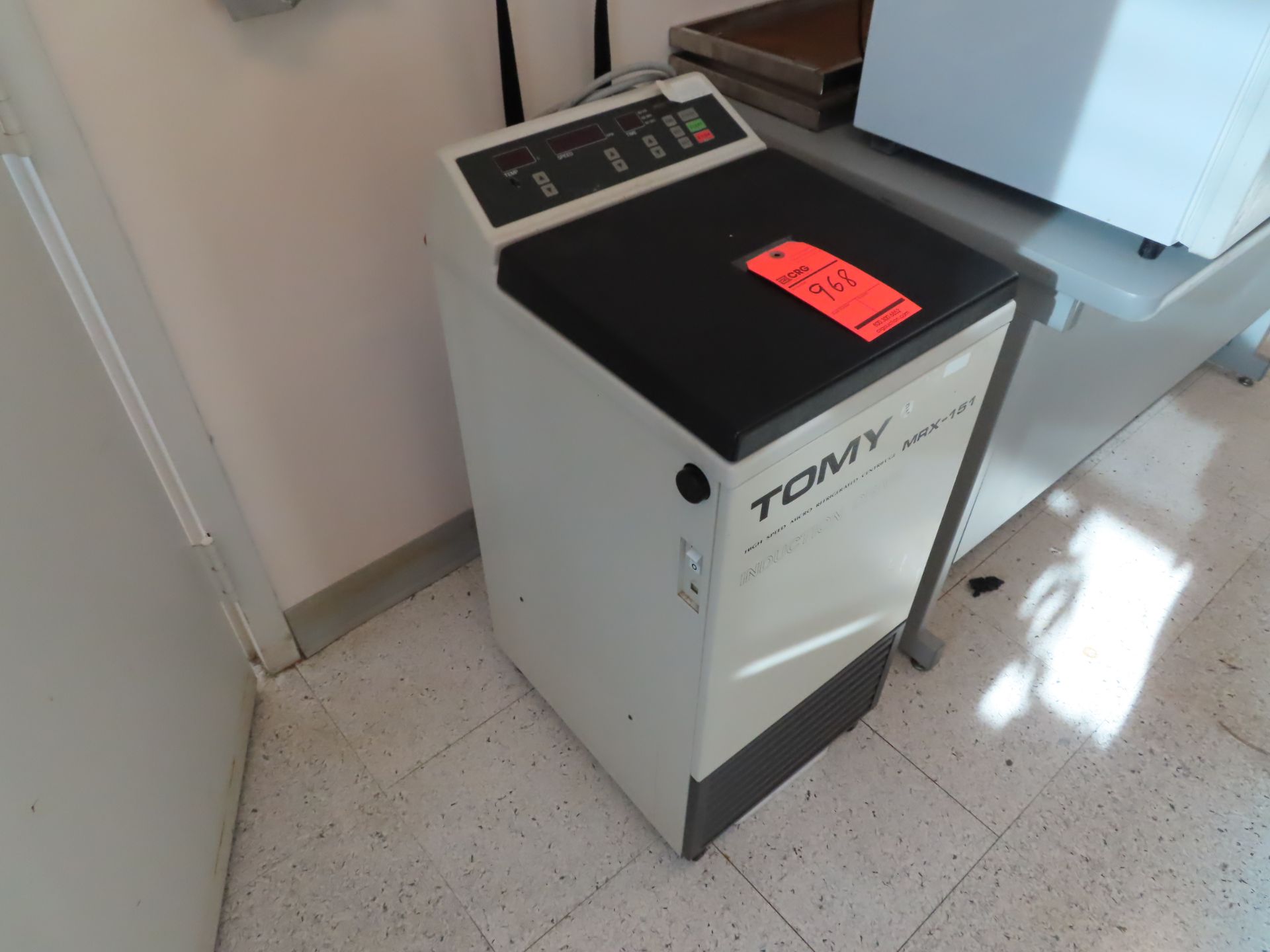 Tomy MRX-151 high speed micro refrigerated centrifuge, s/n 601026, located in D wing, 3rd floor,