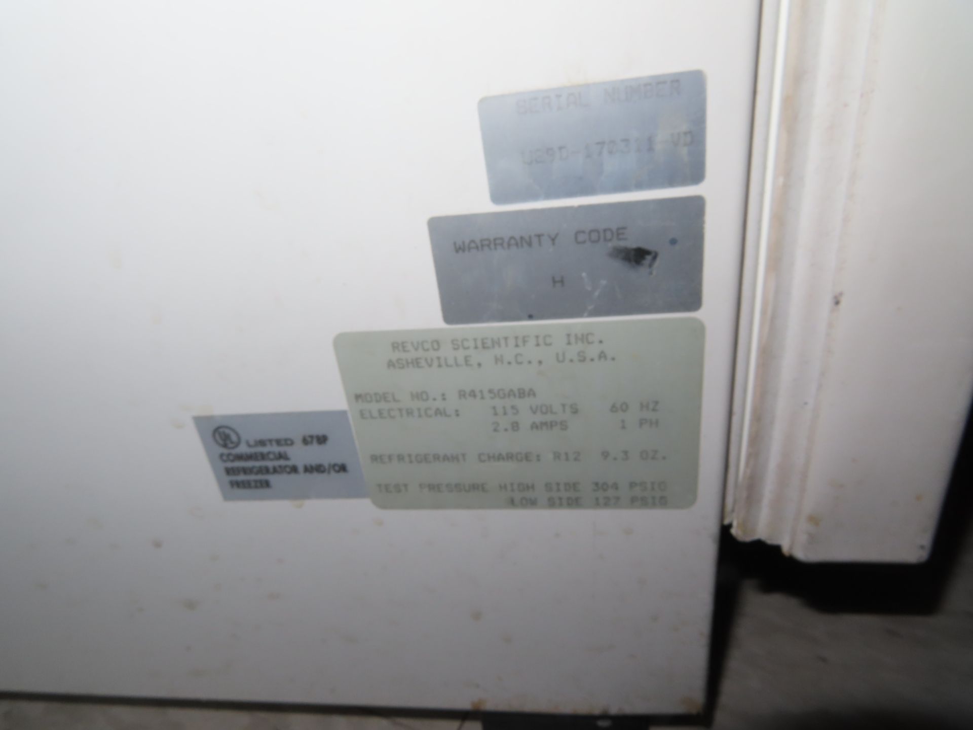 VWR refrigerator/freezer, located B wing, 3rd floor, room 357A - Image 2 of 2