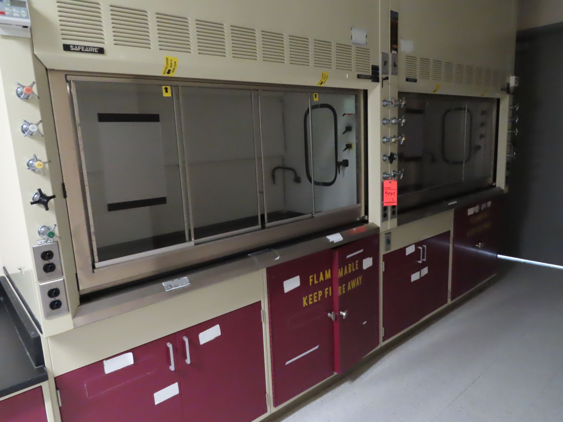 Lot of (2) Hamilton Safe Air fume hoods, 5' X 33", located in A Wing, 4th floor room 409D