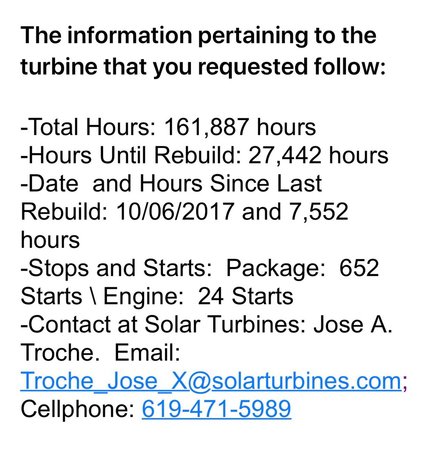 Solar model Taurus 60 turbine generator, s/n TG98523, assembly 2-52801, temp code T2B, NEMA - Image 2 of 13