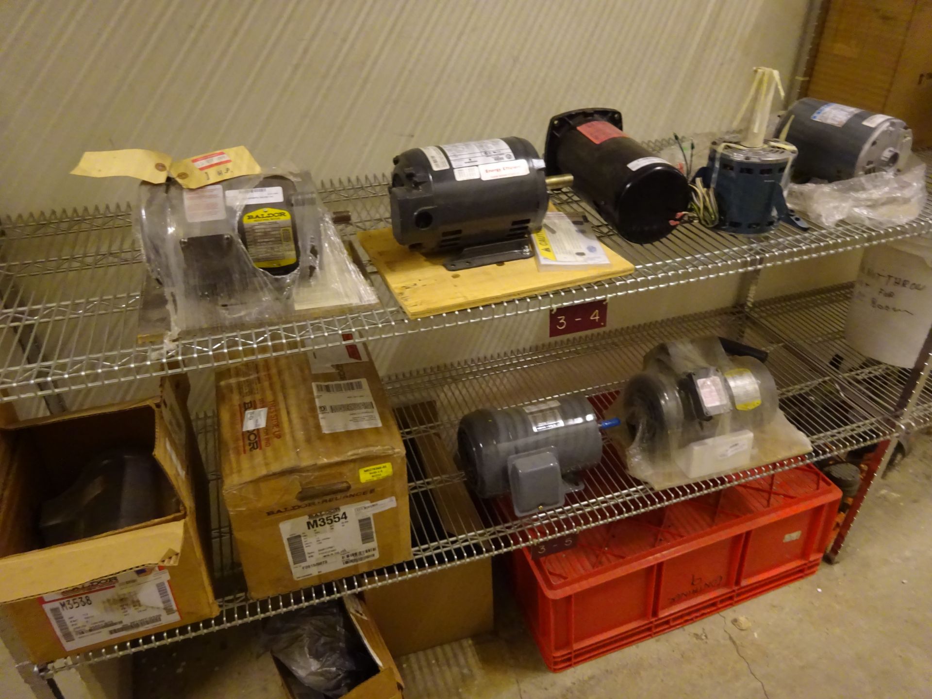 Parts and supplies store room (basement) including pumps, valves, pillow blocks, PVC, surplus - Image 6 of 10