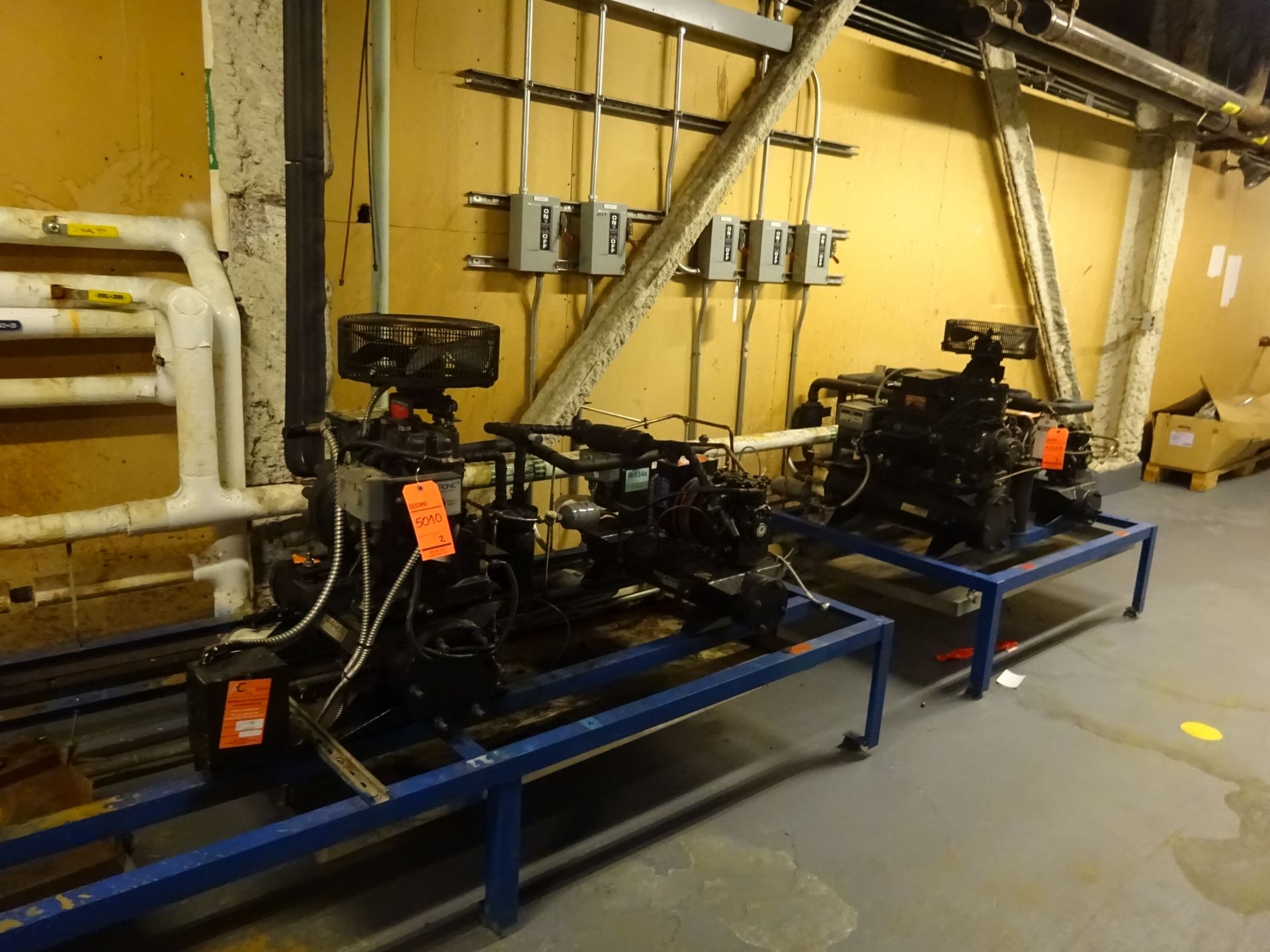 Lot of (3) Copeland Model # W4WL-0300 TFC-050 refrigerator compressors, skid mounted R134A - Image 2 of 2