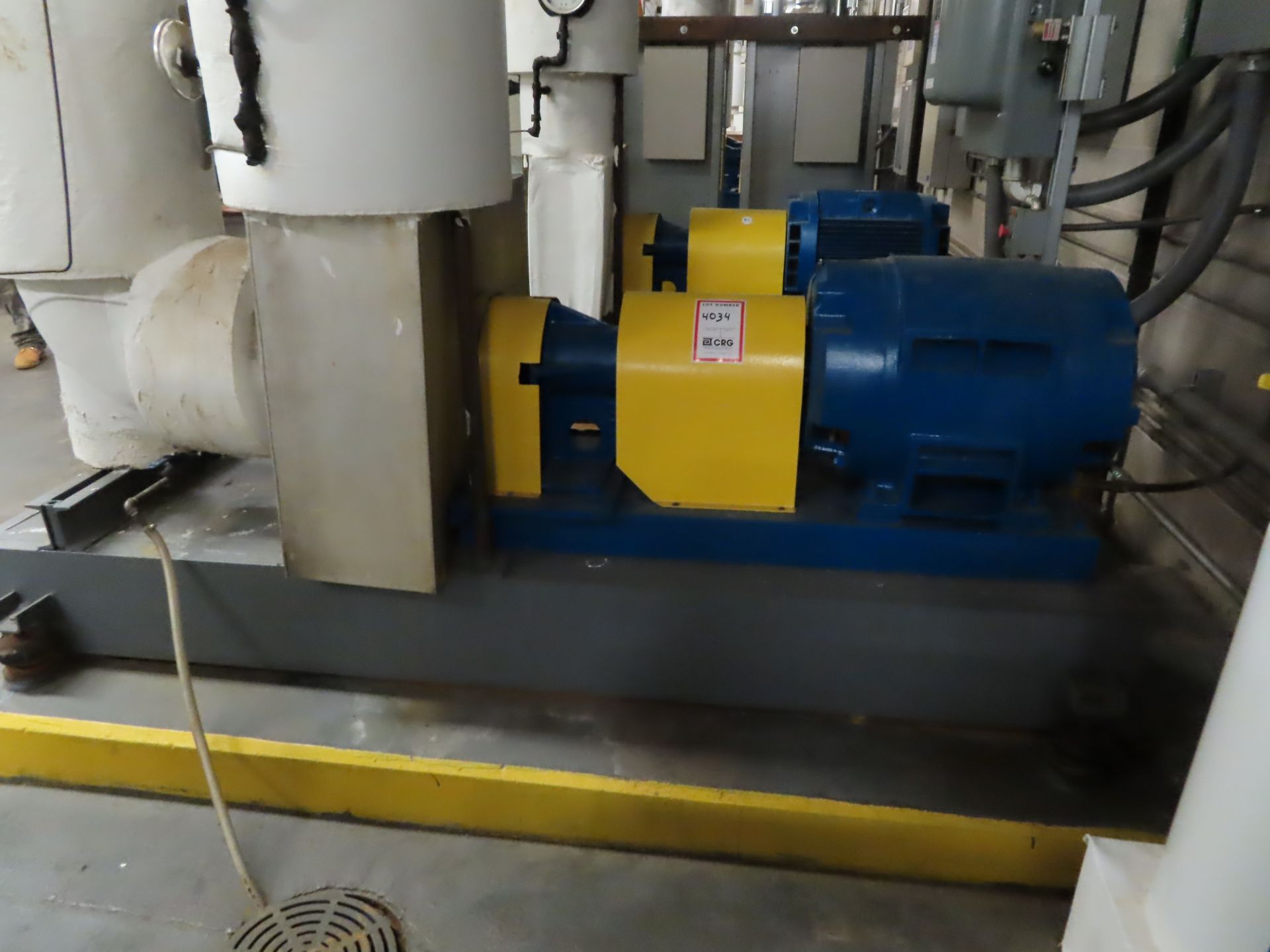 Chilled water centrifugal pump with 75hp motor, skid mounted, with Yaskawa 100 HP VSD control