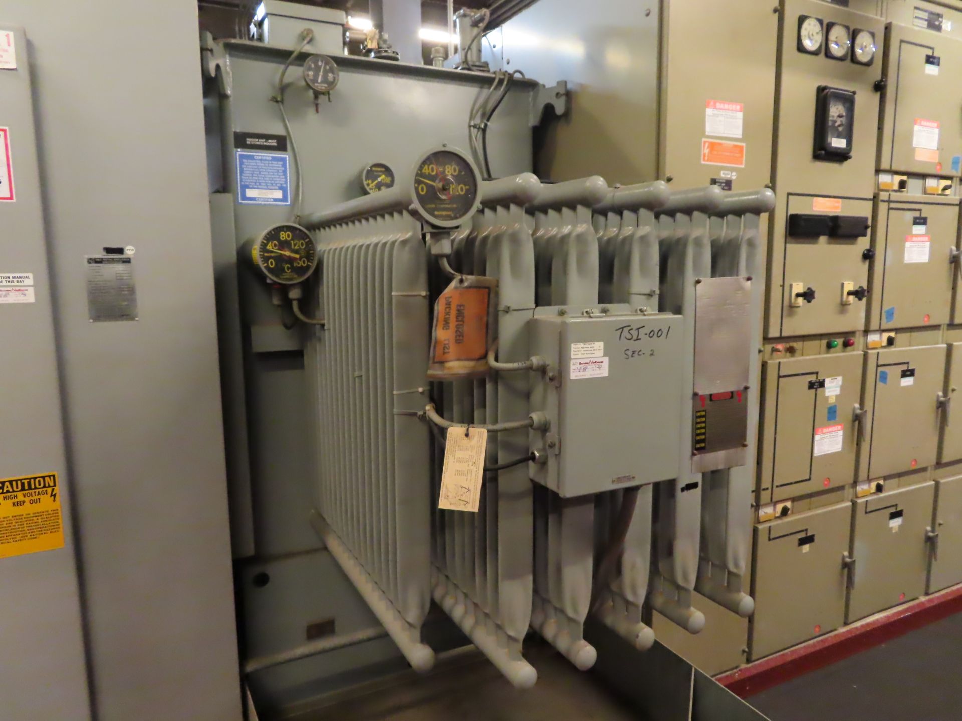 Lot including: (2) Westinghouse 3 phase, type R5L silicone fluid insulated substation transformer, - Image 2 of 9