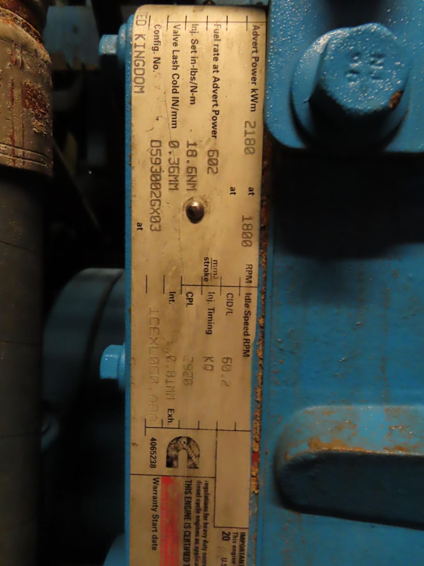 Energy Dynamics model 2000-C stand by generator, s/n 205813, 2.0 MW, 2000 KW, 2500 KVA, 13,800 - Image 3 of 4