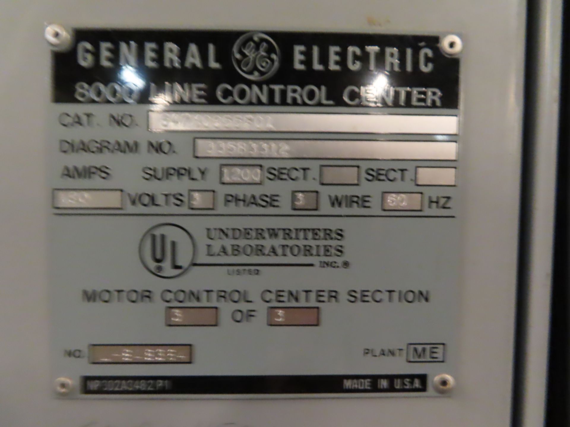 Lot incuding: (1) GE 8000 Line motor control, 4 panel with (15) starters, (1) Westinghouse MC-1-12 - Image 2 of 2