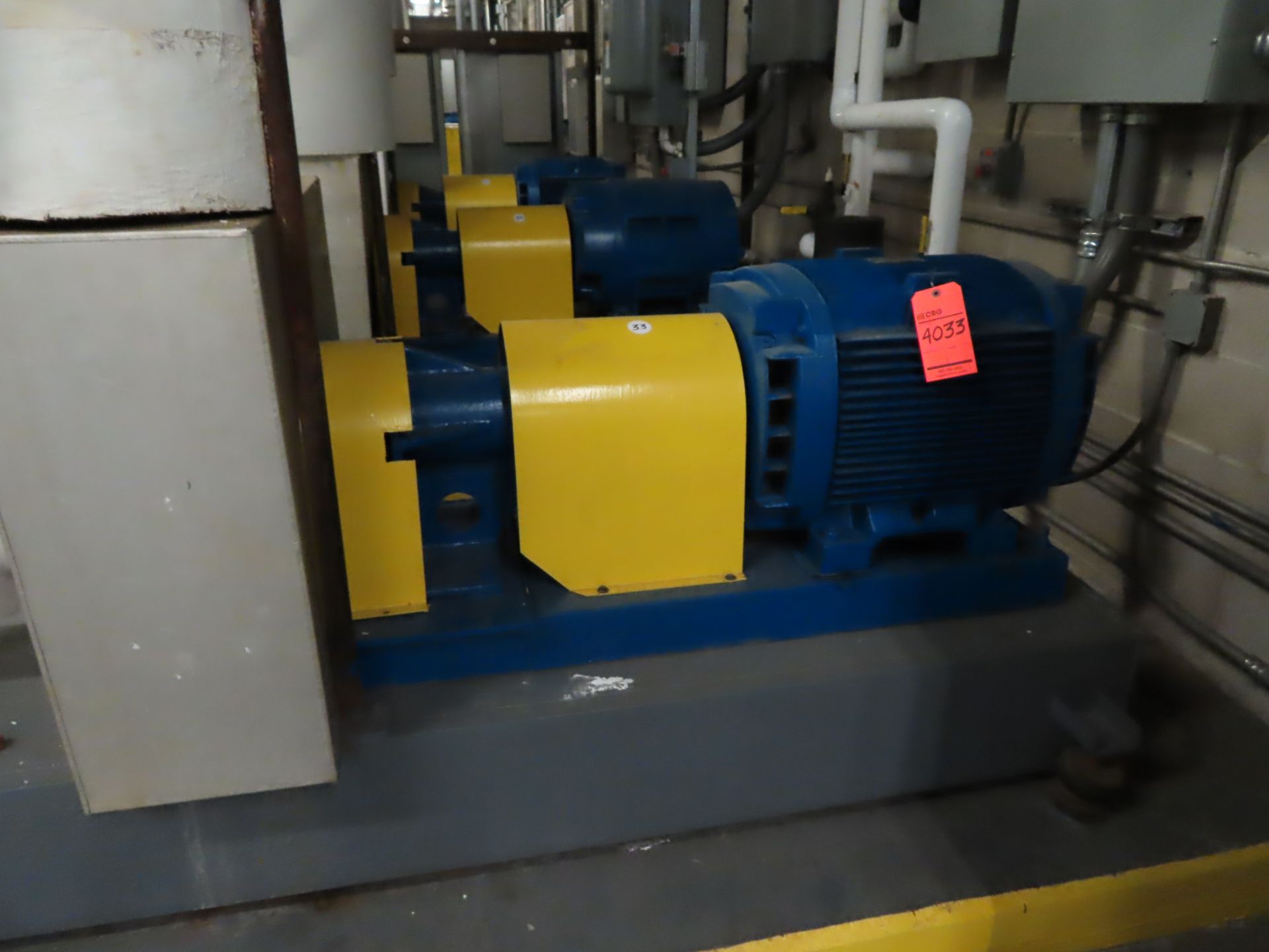 Chilled water centrifugal pump with 75hp motor, skid mounted, with Yaskawa 100 HP VSD control