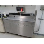 Amsco stainless steel dual tank full immersion Ultrasonic cleaning console, located in B wing, 4th