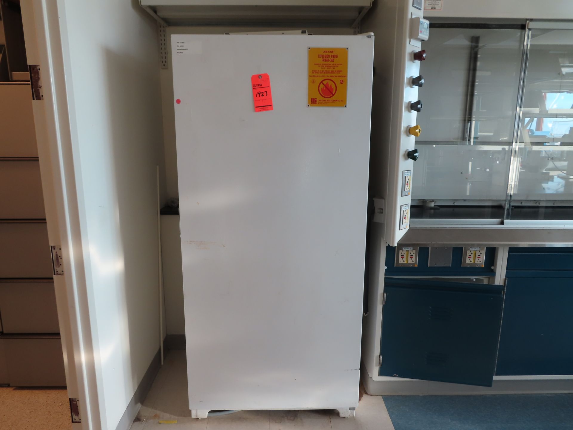 Lab Line explosion proof refrigerator, located C wing 4th floor, room 462A