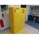 Justrite storage cabinet, 45 gal. cap., located in B wing, 4th floor, room 447A
