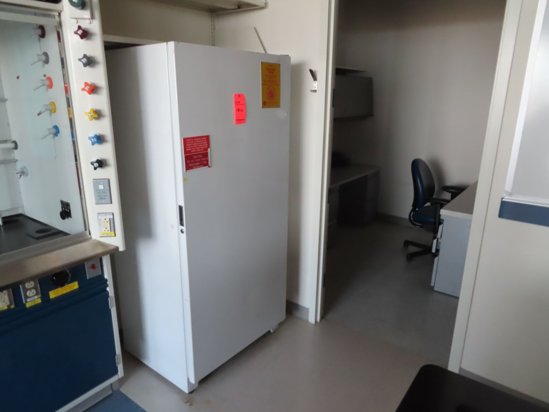 Lab Line Frigid Cab explosion proof freezer, located in B wing, 4th floor, room 438E