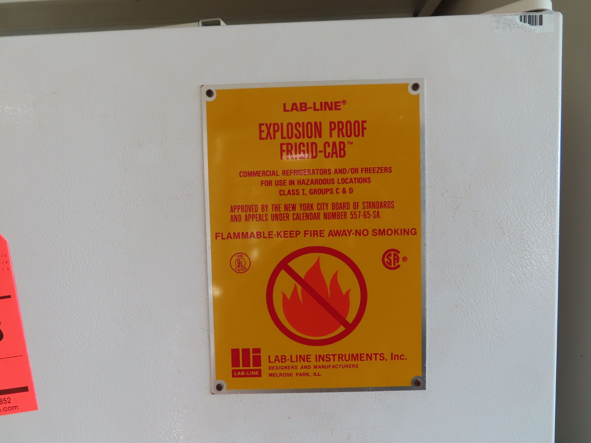 Lab Line explosion proof refrigerator, located C wing 4th floor, room 462A - Image 2 of 2