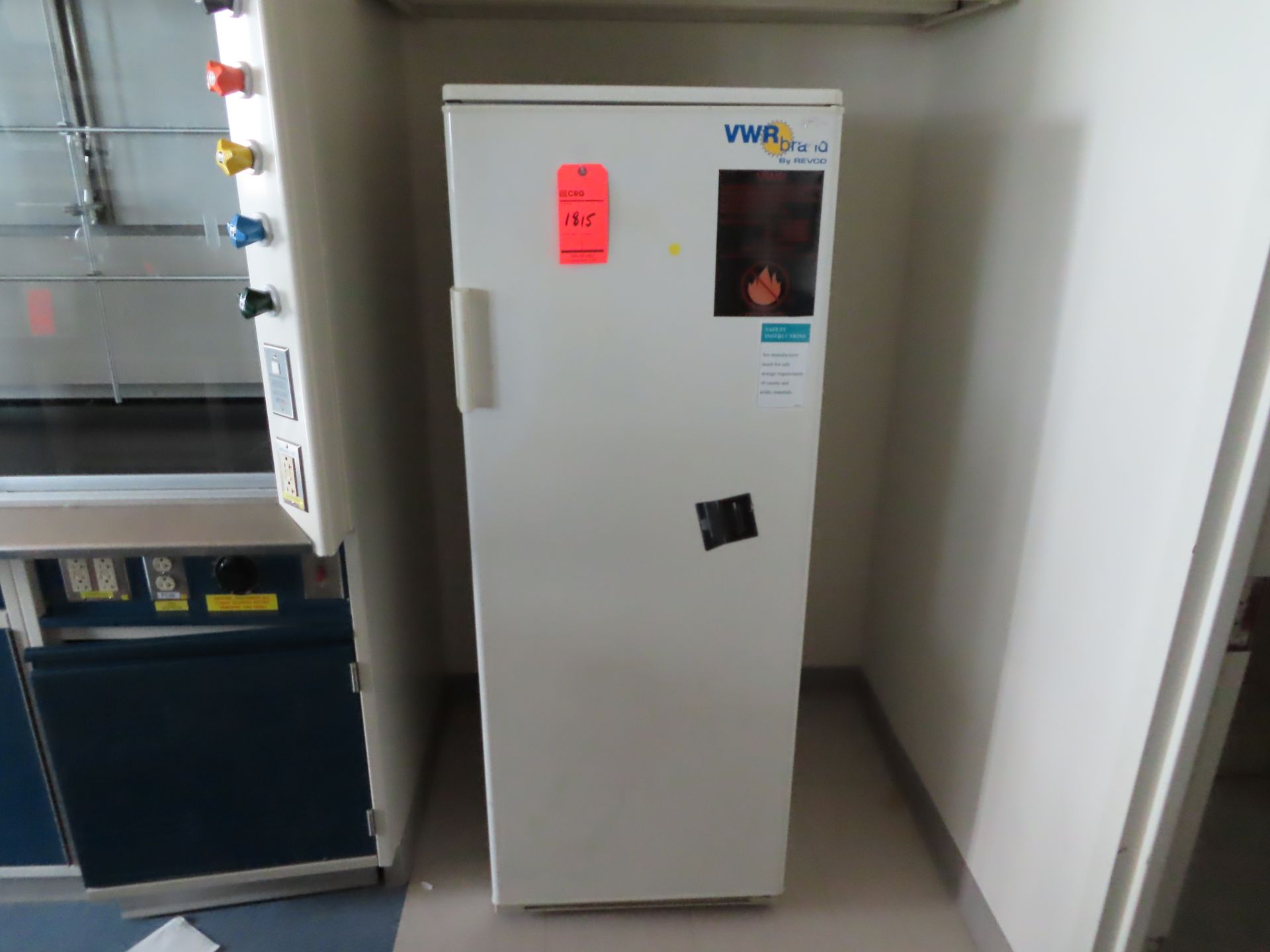 VWR flammable materials storage refrigerator, located in B wing, 4th floor, room 436E
