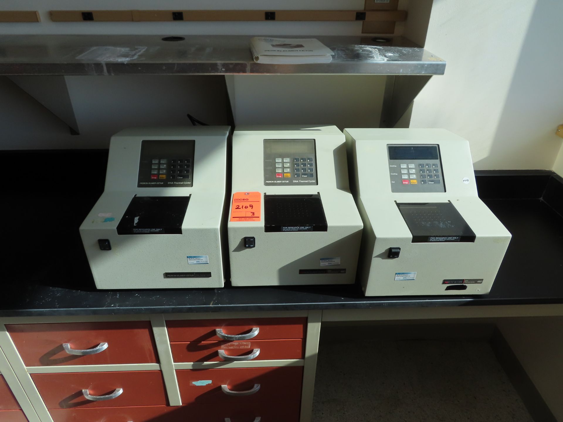 Lot of (3) Perkin Elmer 480 DNA thermal cyclers, located in D wing, 3rd floor, room 395A - Image 2 of 2